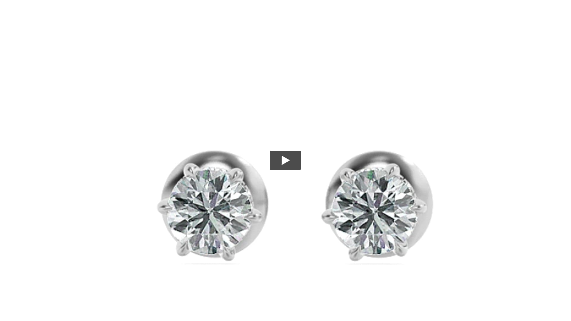 Round Lab Diamond Hidden Halo Stud Earrings · Design 0215 product-video preview