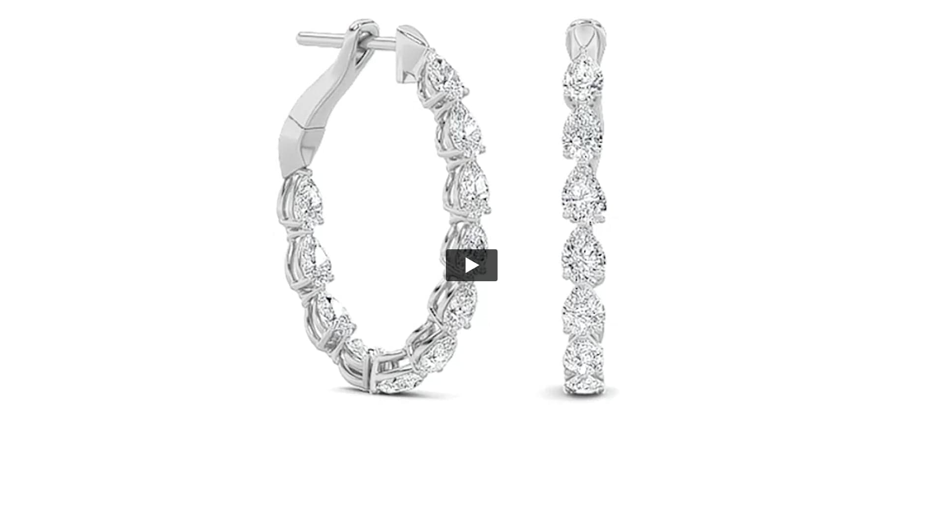 Pear Lab Diamond Inside Out Hoop Earrings product-video preview
