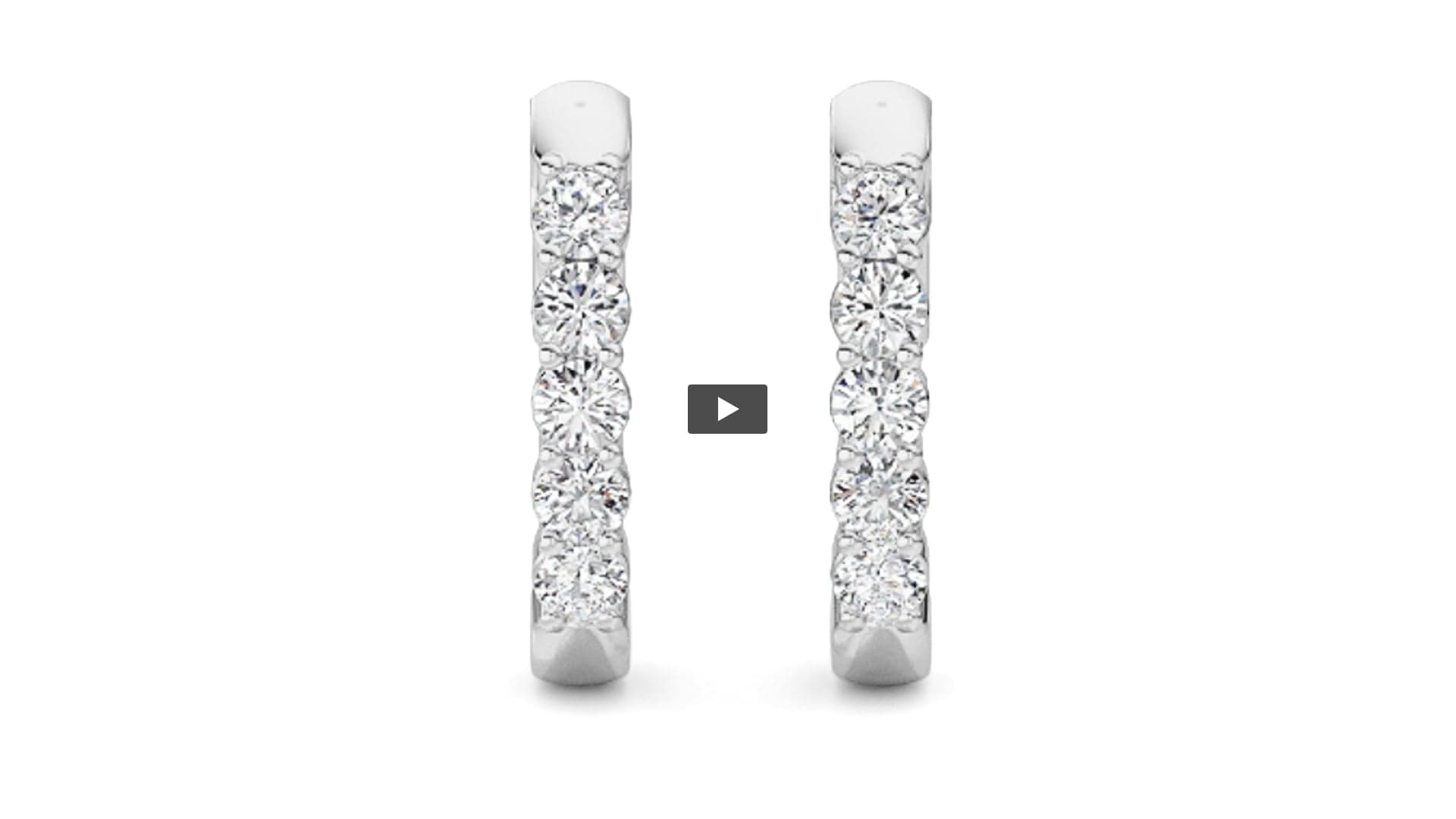 Round Lab Diamond Inside Out Hoop Earrings · Design 0230 product-video preview