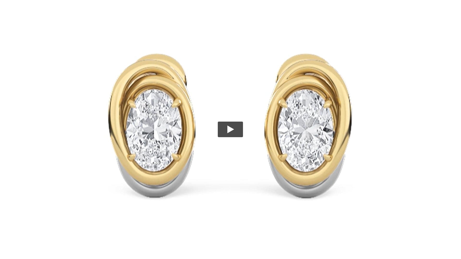 Oval Lab Diamond Knot Earrings product-video preview
