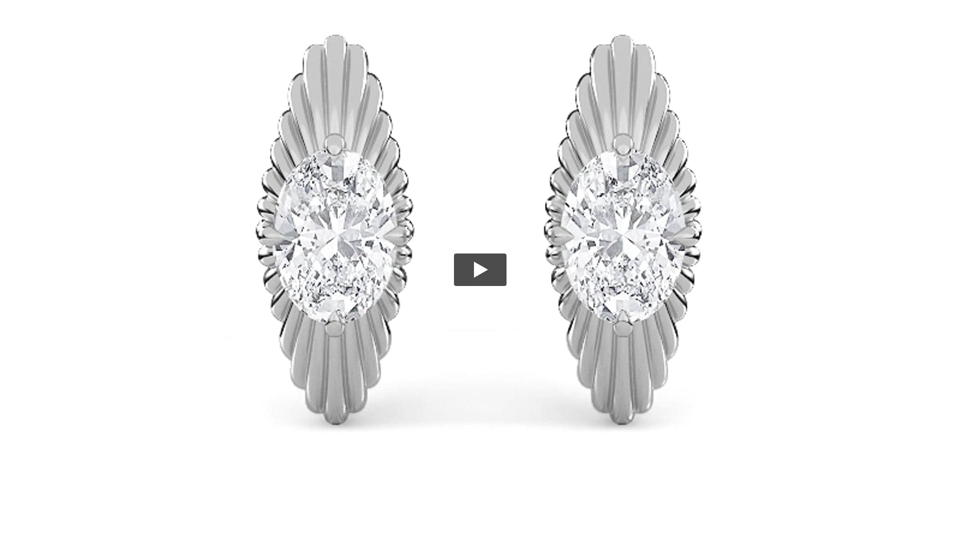 Oval Lab Diamond HuggieEarrings Earrings · Design 1619 product-video preview