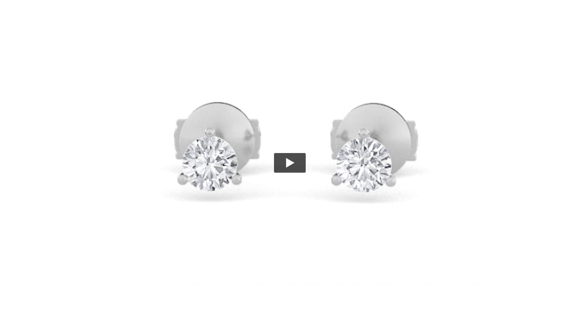 Round Lab Diamond Stud Earrings · Design 0022 product-video preview
