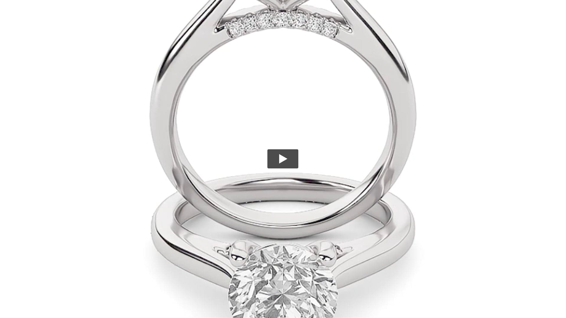 Round Lab Diamond Accented Enagement Ring product-video preview
