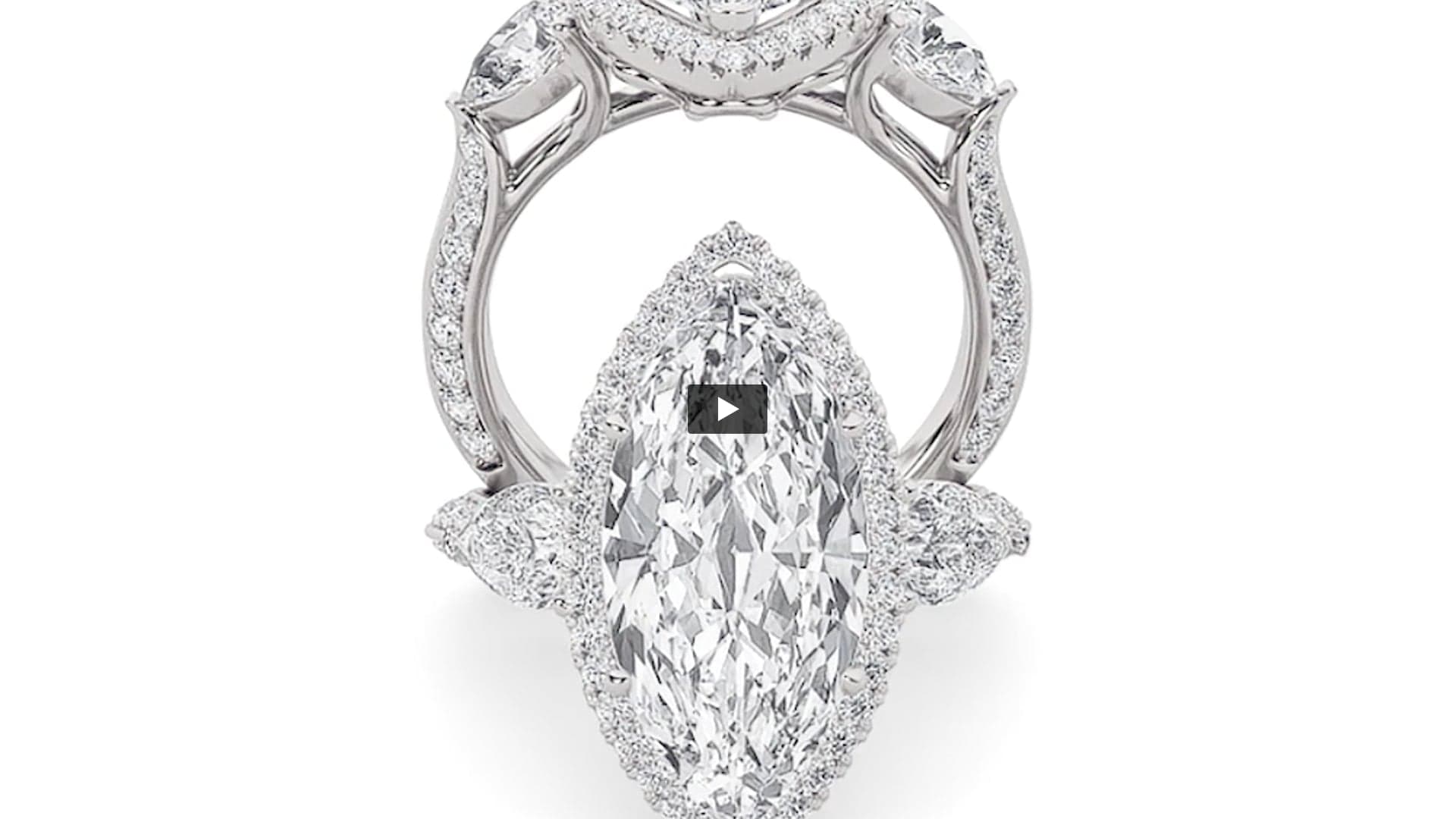 Marquise Lab Diamond Bold Statement Accented Ring · Design 0845 product-video preview
