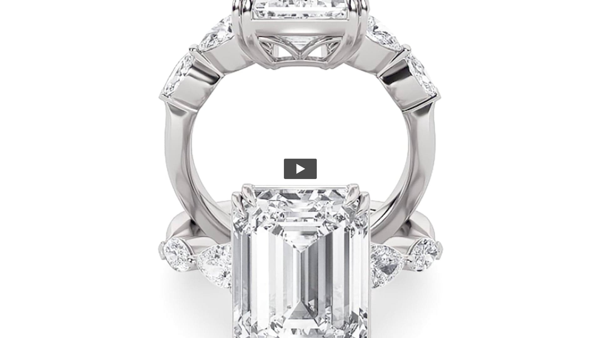 Emerald Lab Diamond Bold Statement Accented Ring · Design 0846 product-video preview