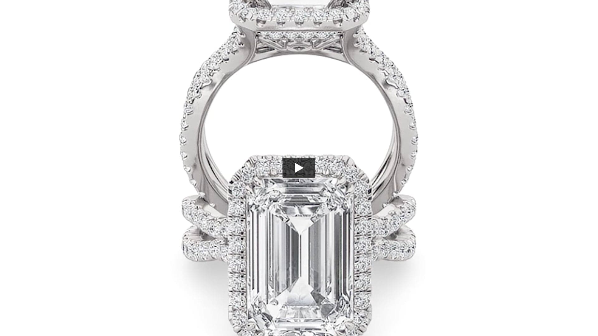 Emerald Lab Diamond Bold Statement Accented Ring · Design 0855 product-video preview