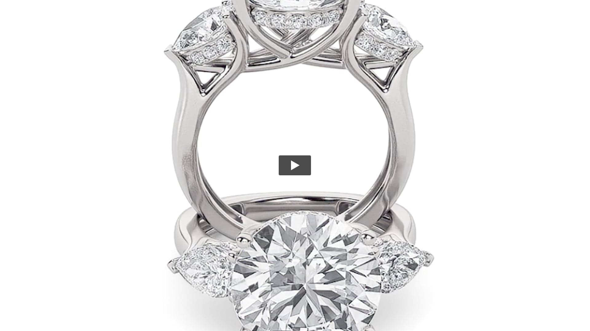 Round Lab Diamond Bold Accented Engagement Ring product-video preview