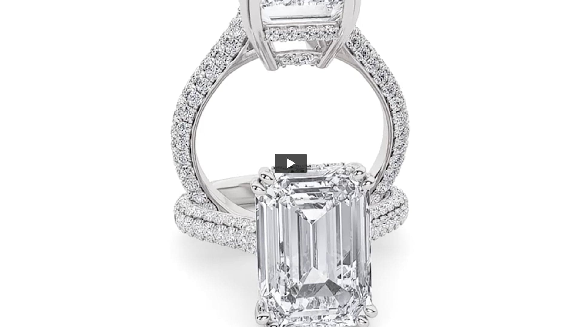 Emerald Lab Diamond Bold Accented Engagement Ring · Design 0870 product-video preview