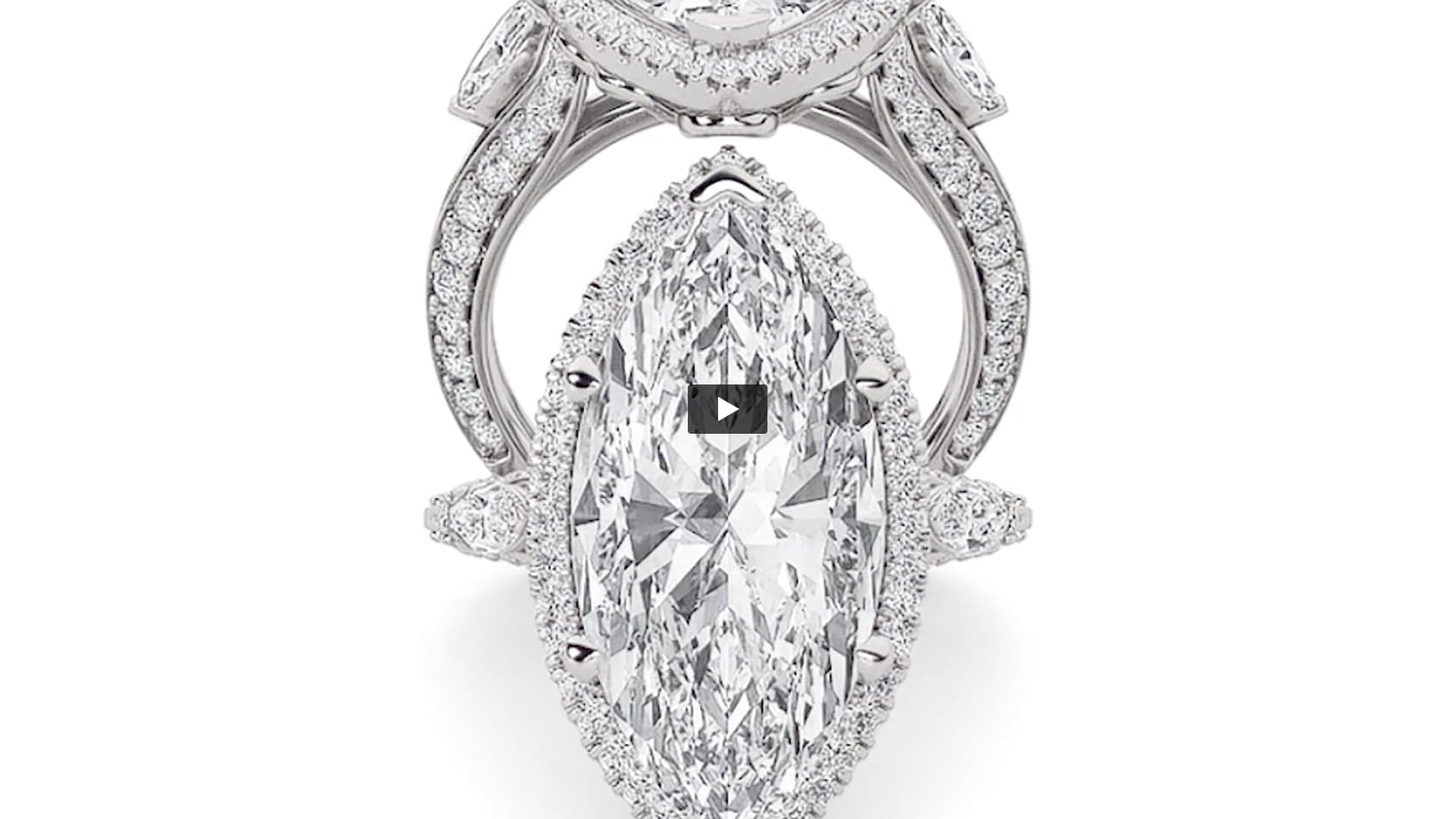 Marquise Lab Diamond Bold Statement Accented Ring · Design 0873 product-video preview