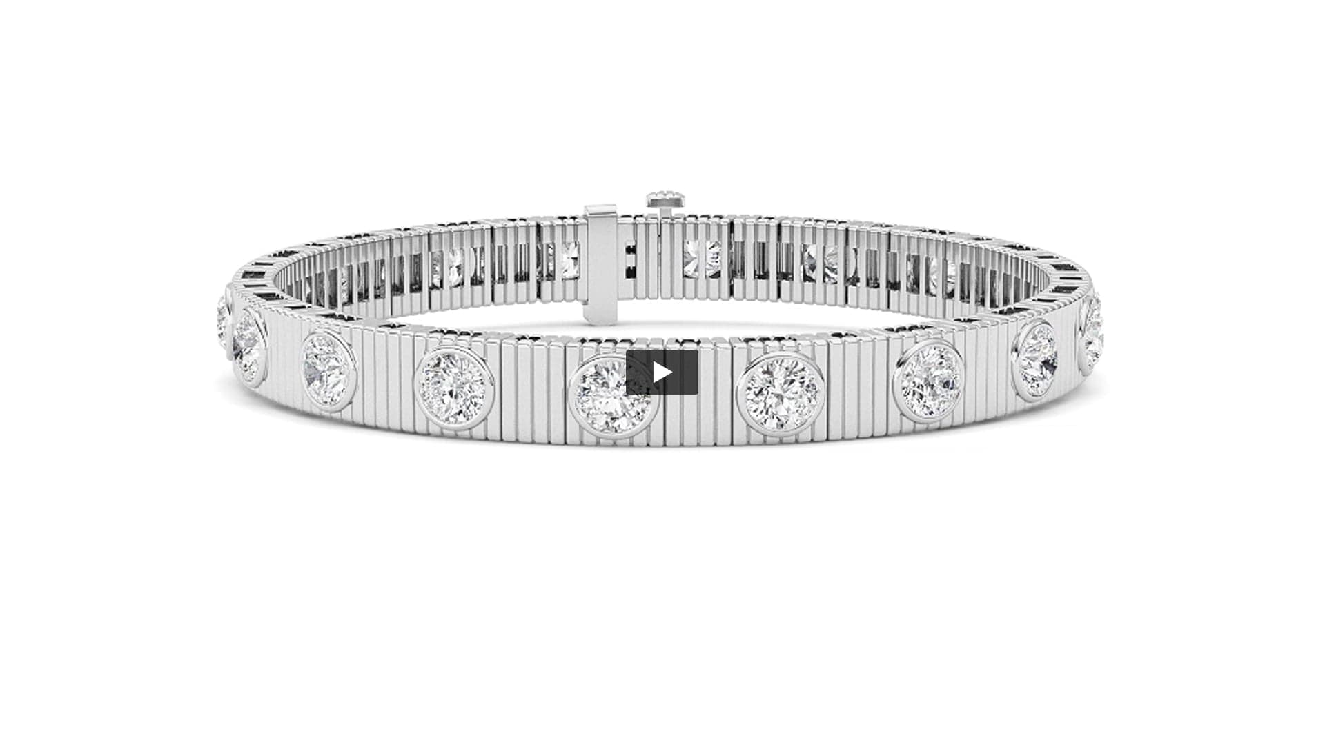 Round Lab Diamond Bangle Bracelet product-video preview
