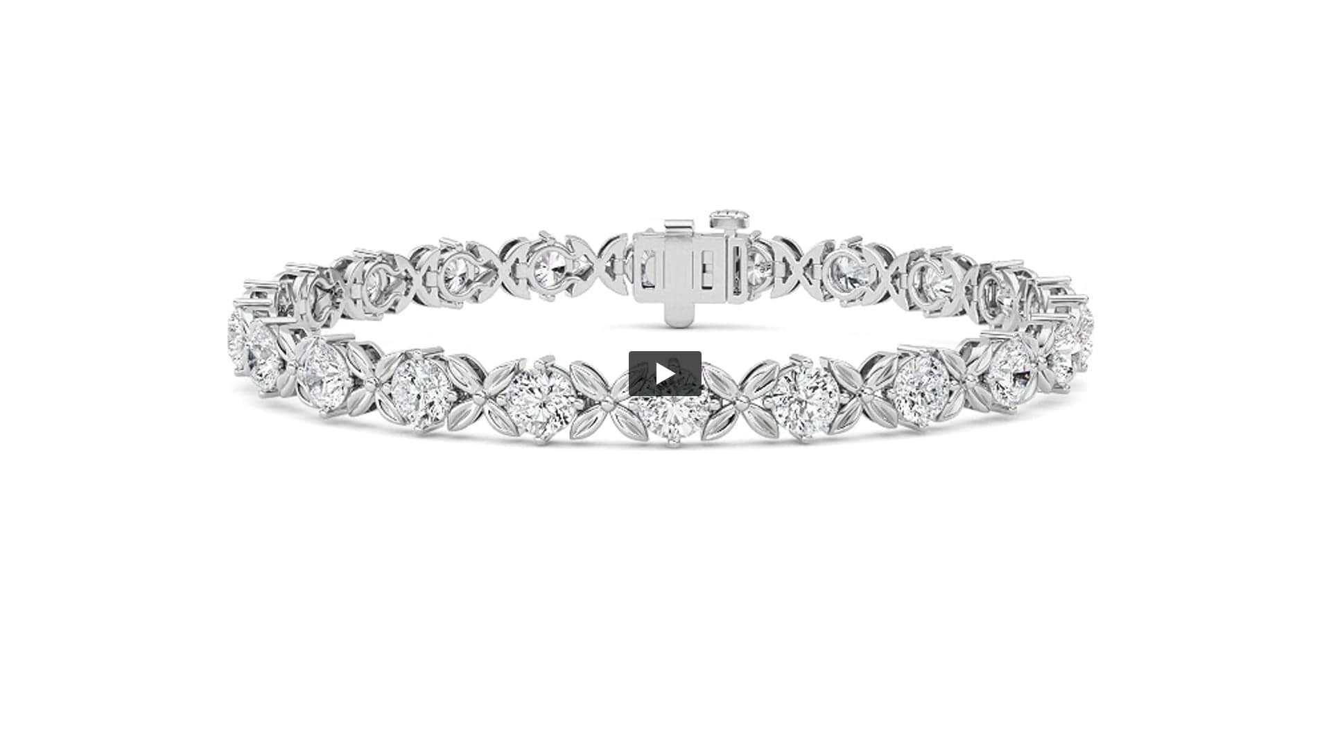 Round Lab Diamond Bracelet in14K product-video preview