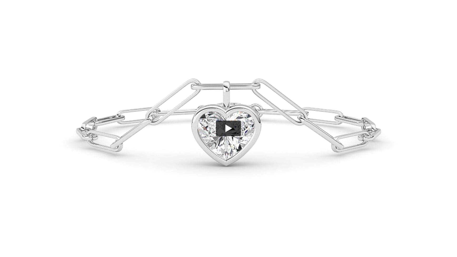 Heart Lab Diamond Bezel Set Bracelet product-video preview