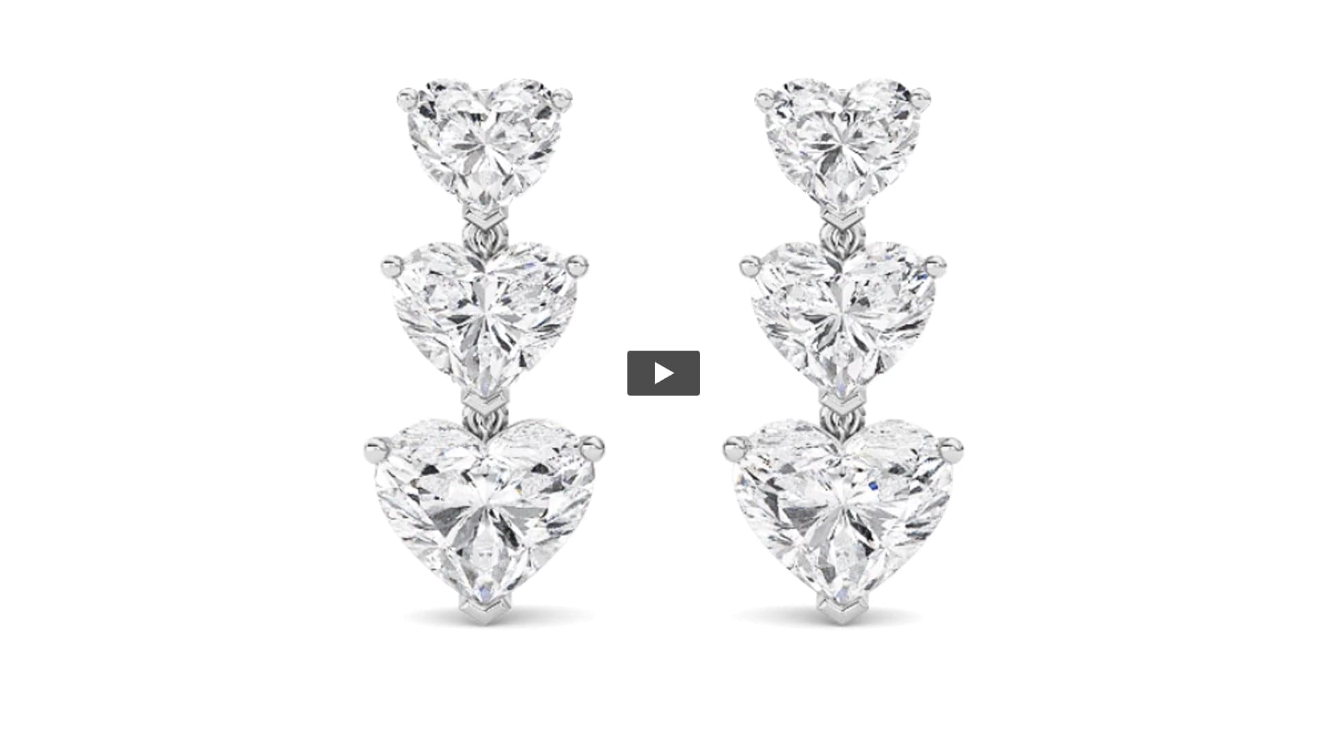 Heart Lab Diamond Prong-Set Earrings product-video preview