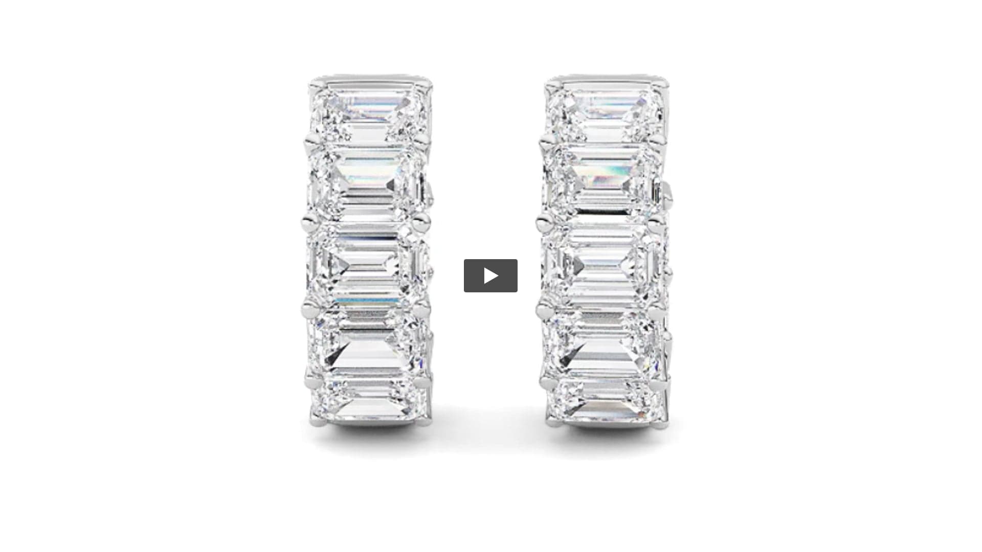 Emerald Lab Diamond Earrings · Design 1990 product-video preview