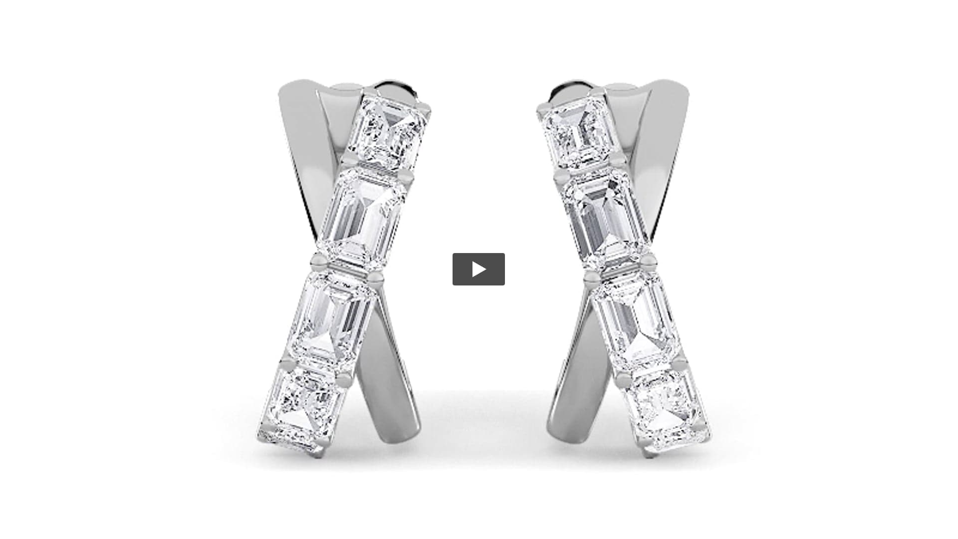 Emerald Lab Diamond Huggie Earrings · Design 1965 product-video preview