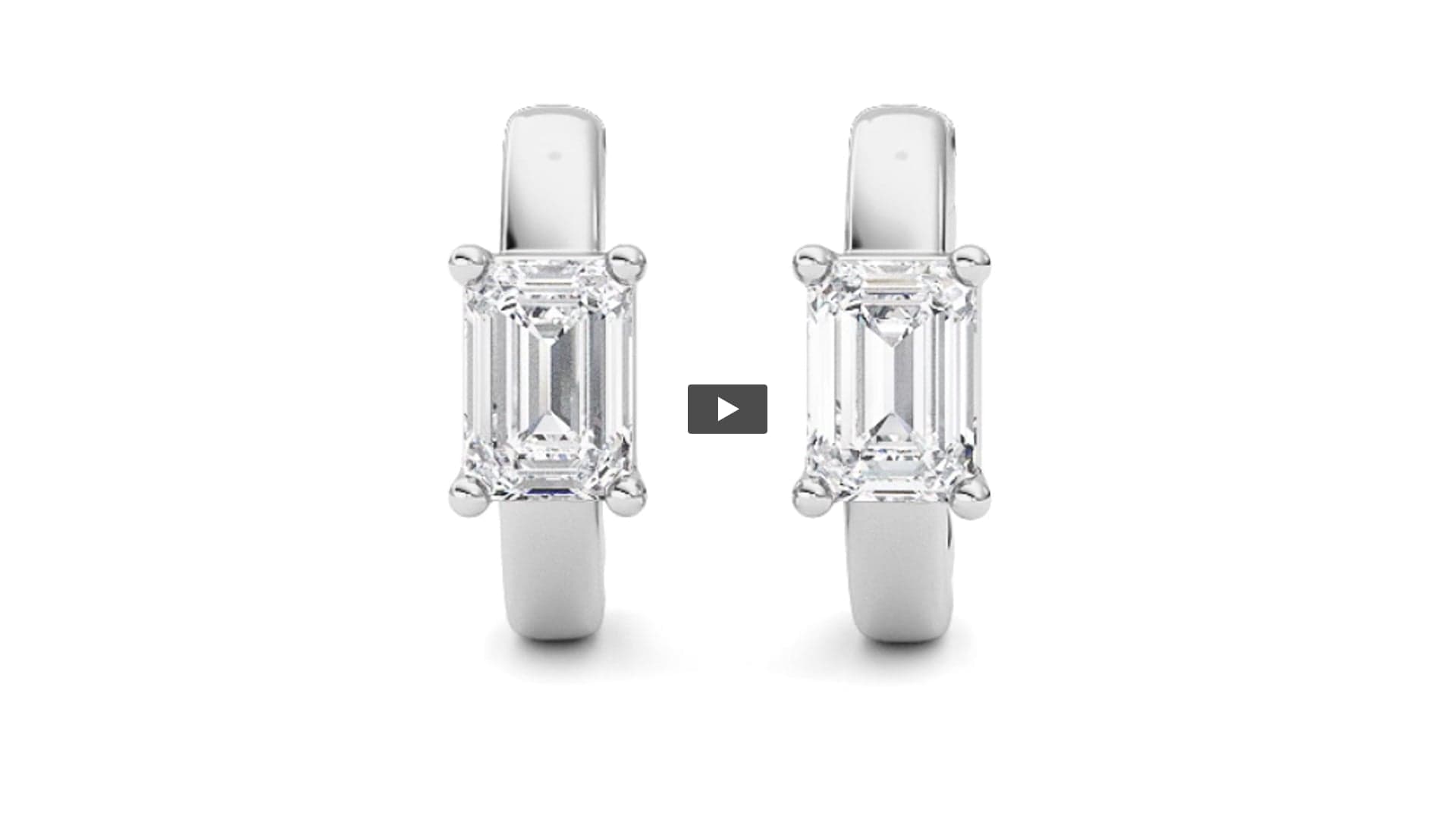 Emerald Lab Diamond Huggie Earrings · Design 2744 product-video preview