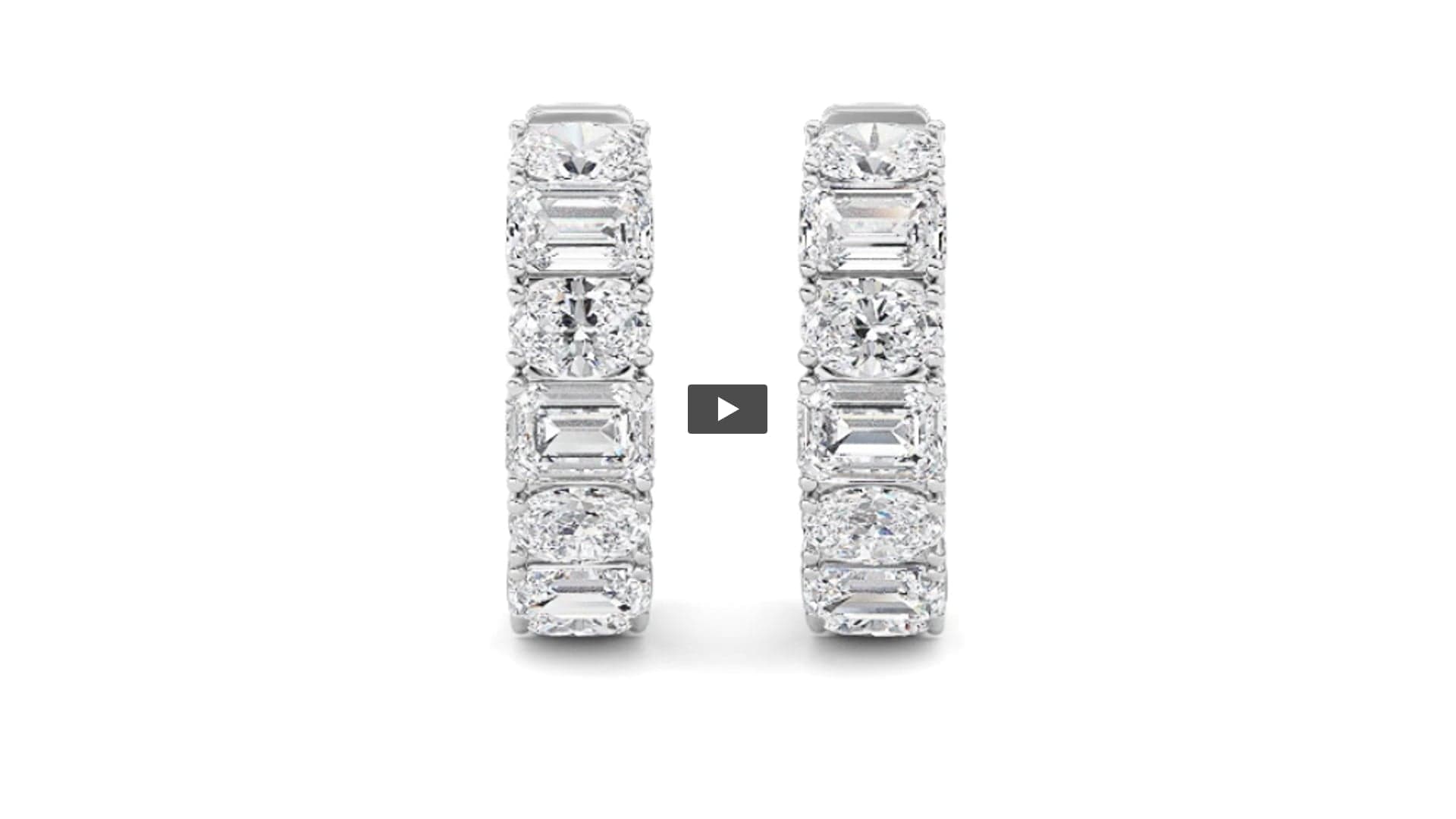 Emerald Lab DiamondInside Out Hoop Lab Diamond Earrings · Design 2900 product-video preview