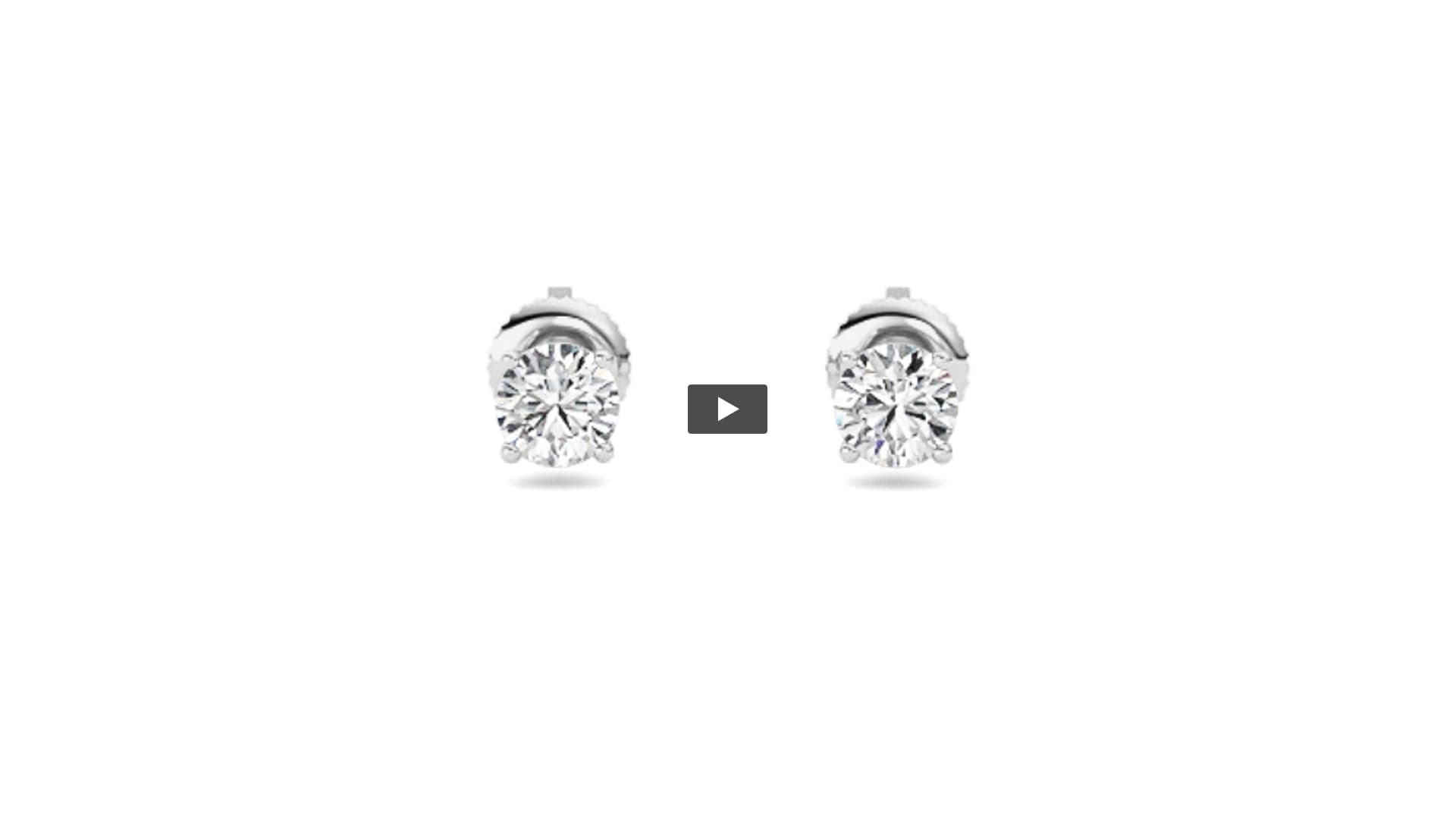 Round Lab Diamond Stud Earrings · Design 0014 product-video preview