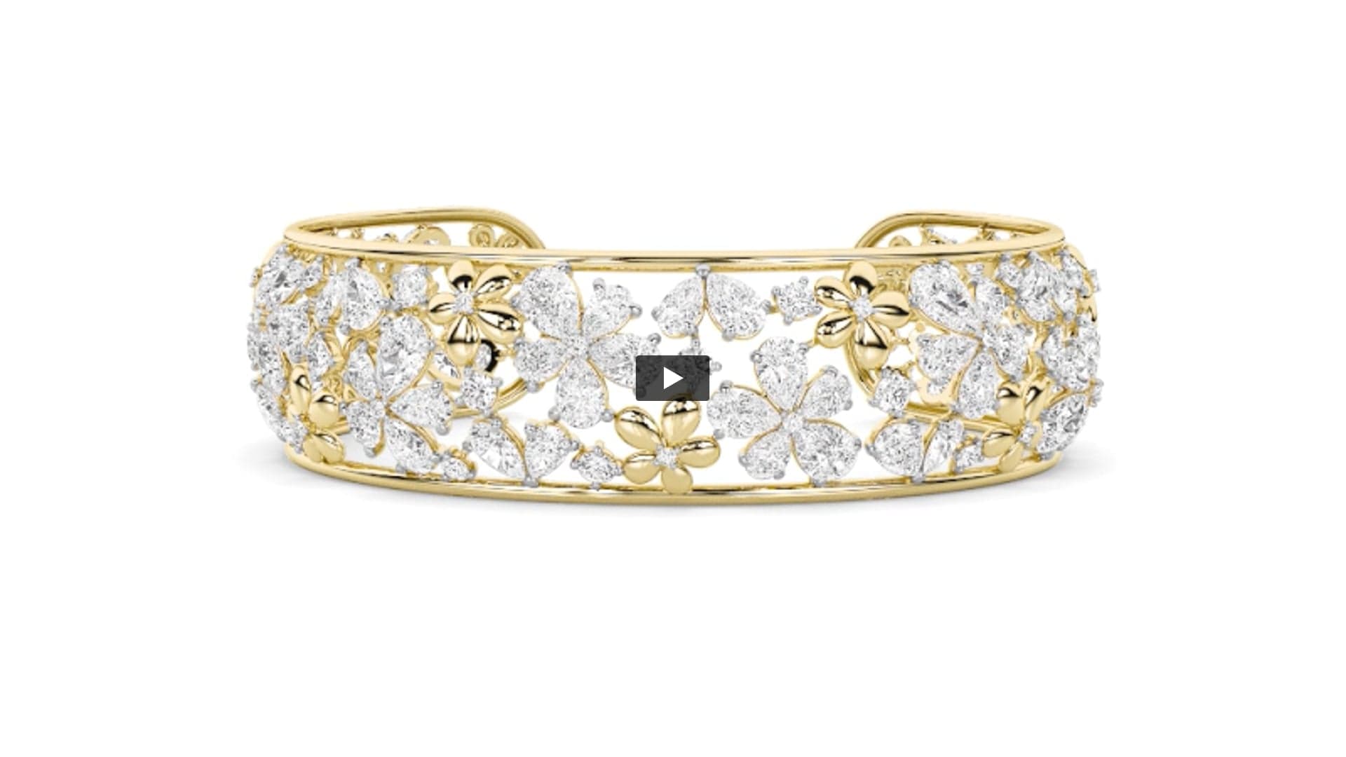 Mixed-Cut Lab Diamond Fancy Flower Bracelet product-video preview