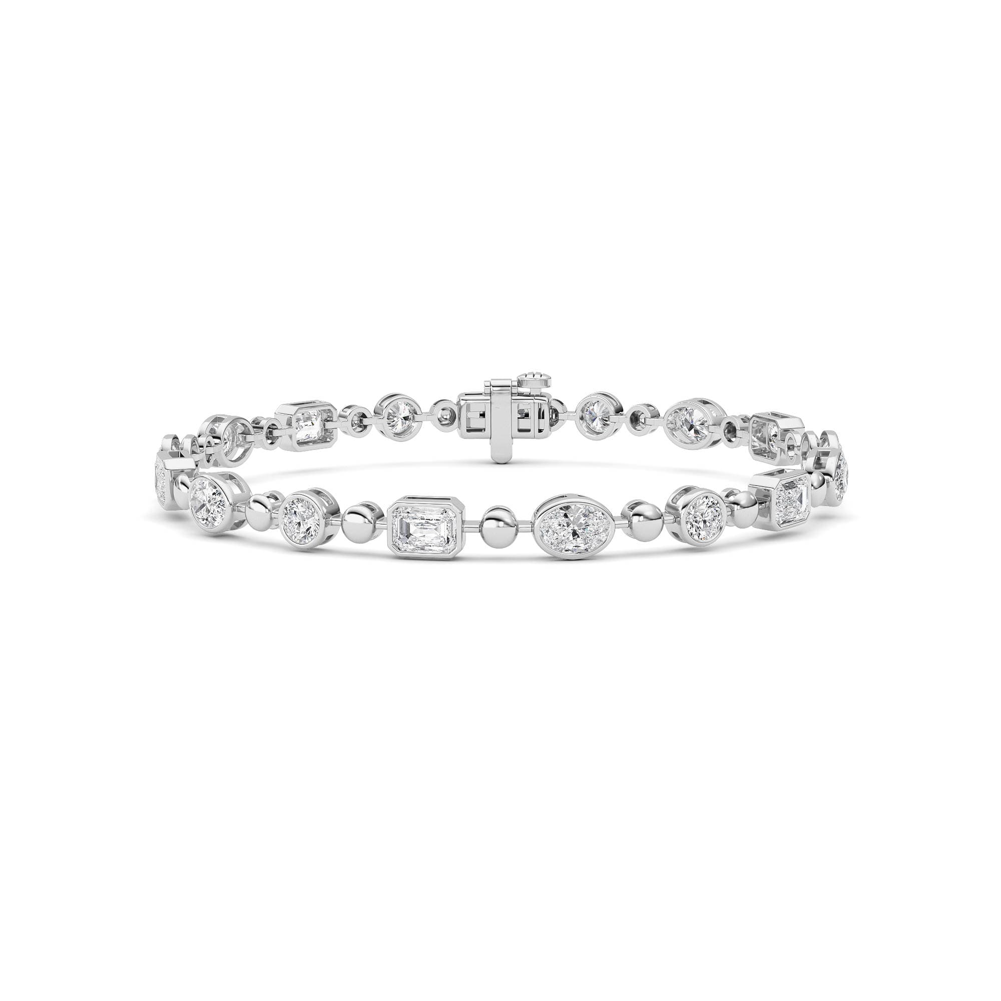 Lab Diamond Fine Bracelet — 5 ct total weight in 14k white gold · product view 1