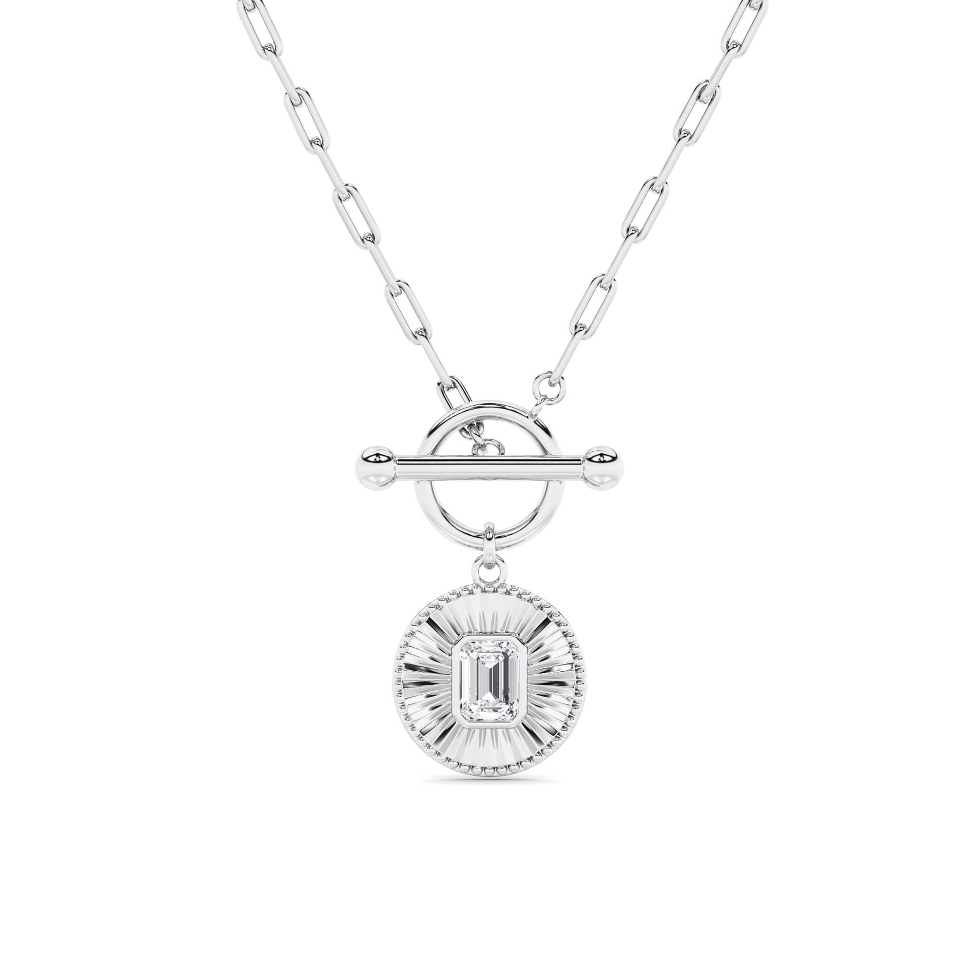 Lab Diamond Fine Necklace — 1 ct total weight in 14k white gold · product view 1