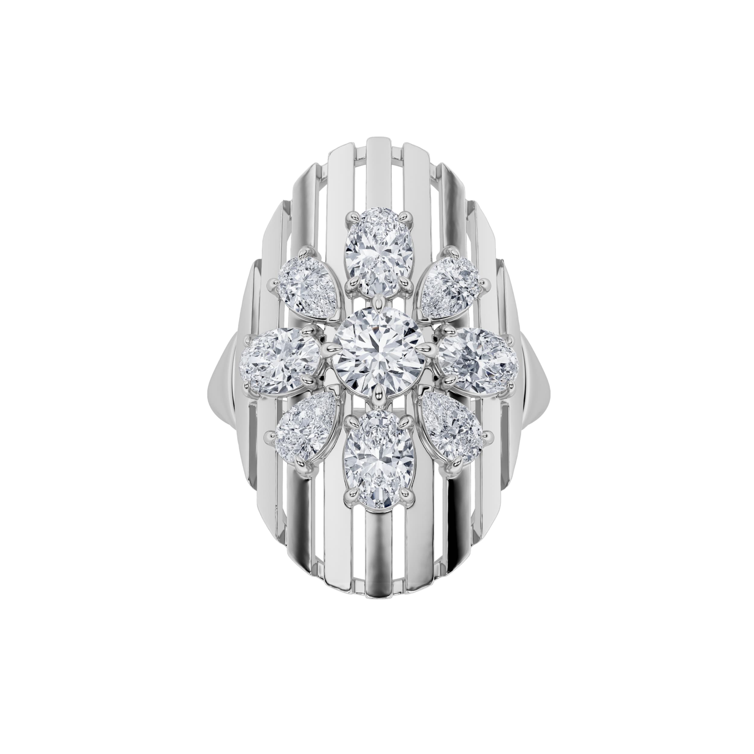 Lab Diamond Fine Ring — 2 ct total weight in 14k white gold · product view 1