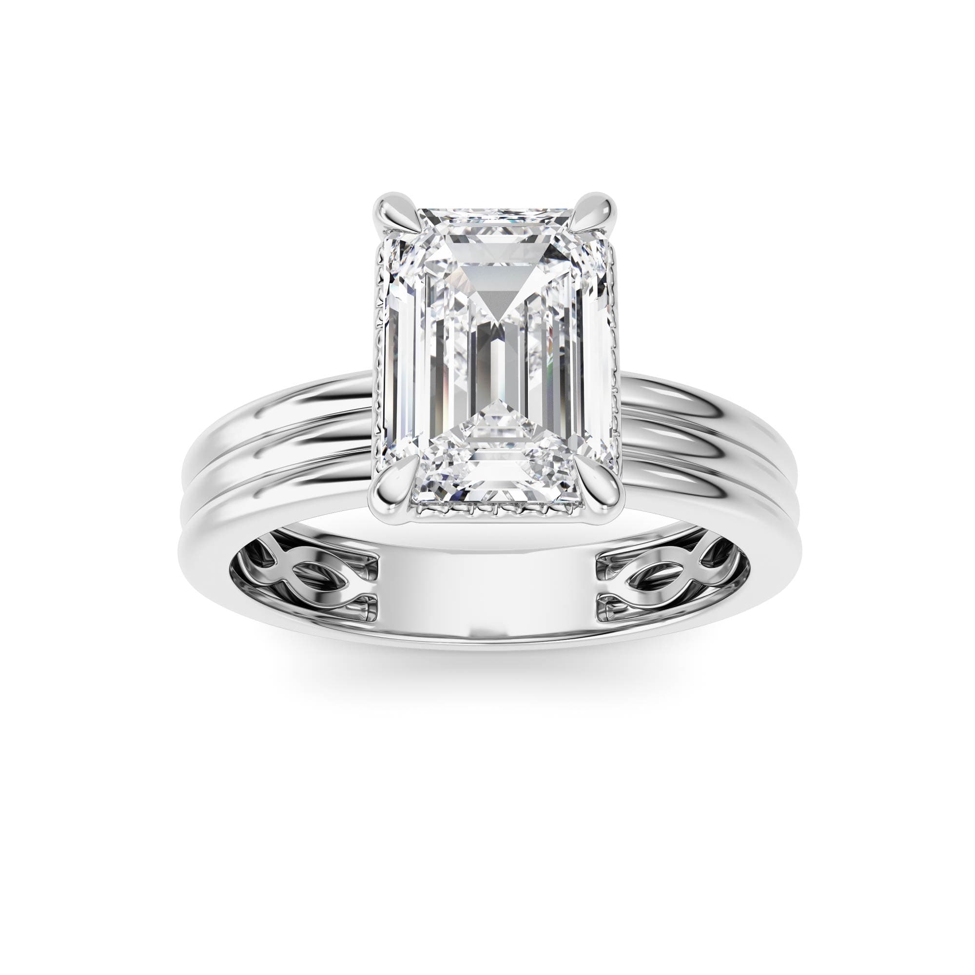 Lab Diamond Fine Ring — 2 ct total weight in 14k white gold · product view 1