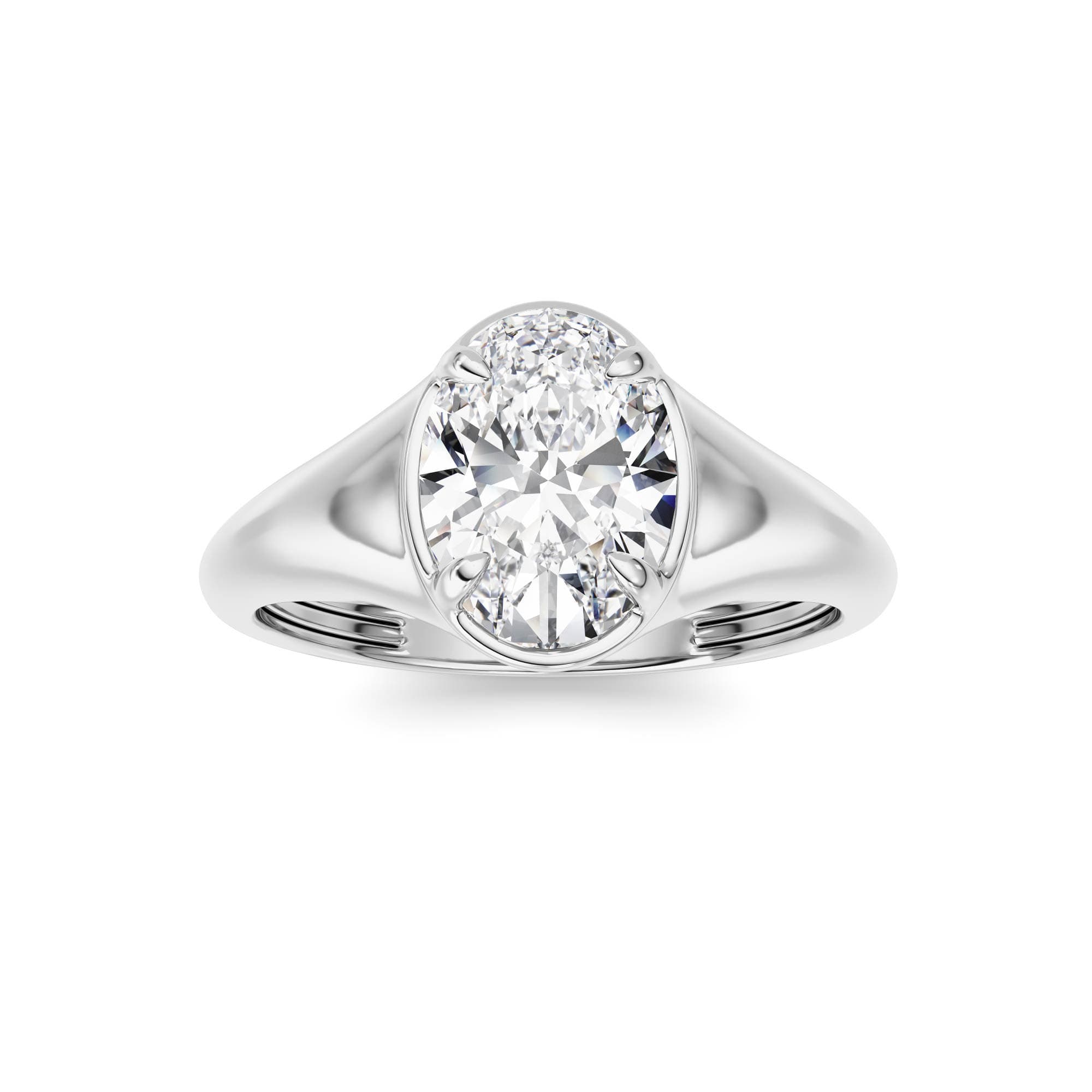 Lab Diamond Fine Ring — 1 ct total weight in 14k white gold · product view 1