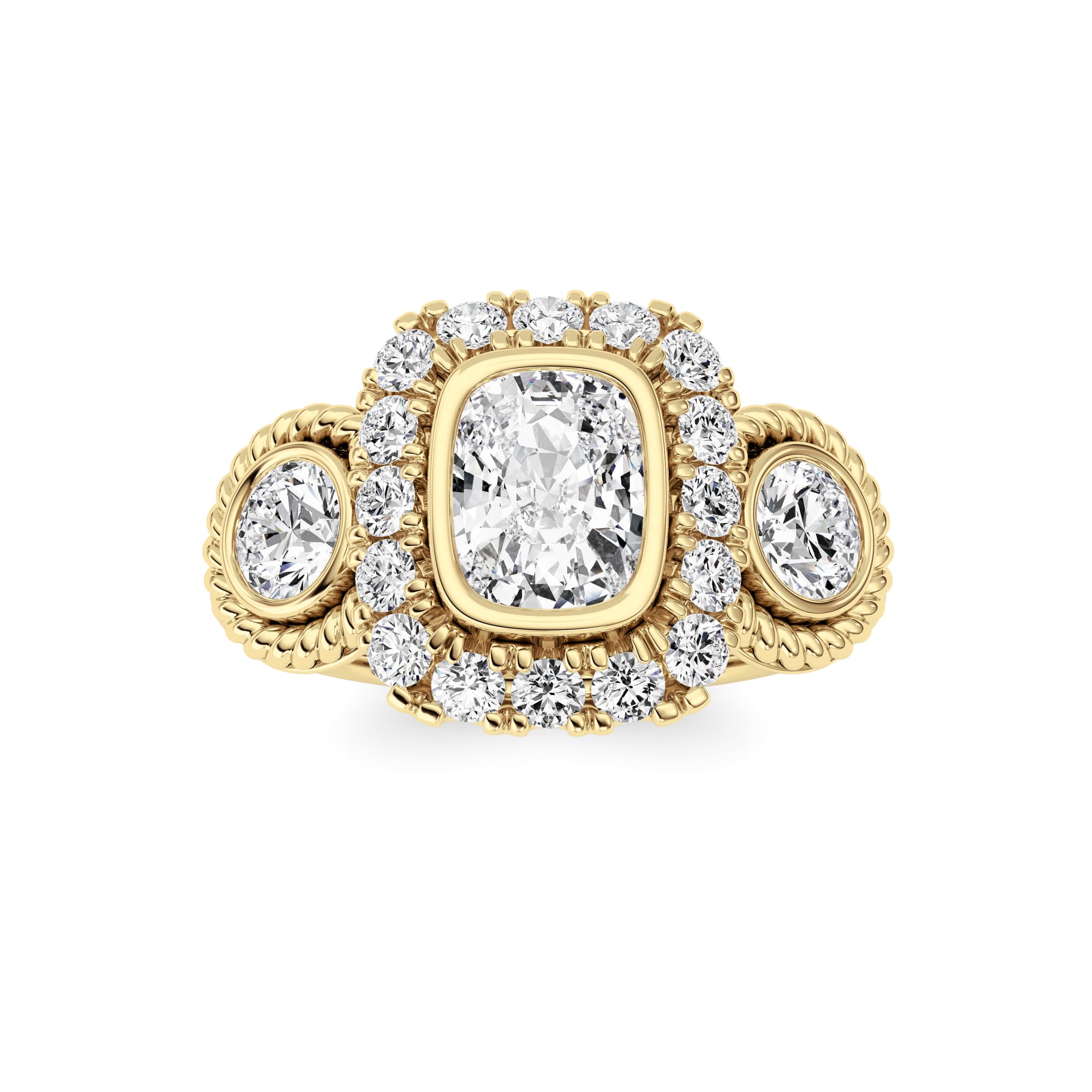 Lab Diamond Fine Ring — 2 ct total weight in 14k yellow gold · product view 6