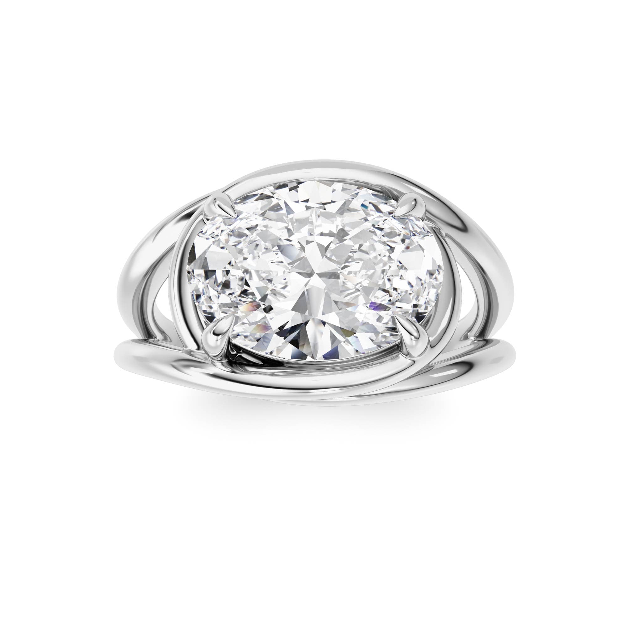 Lab Diamond Fine Ring — 3 ct total weight in 14k white gold · product view 1