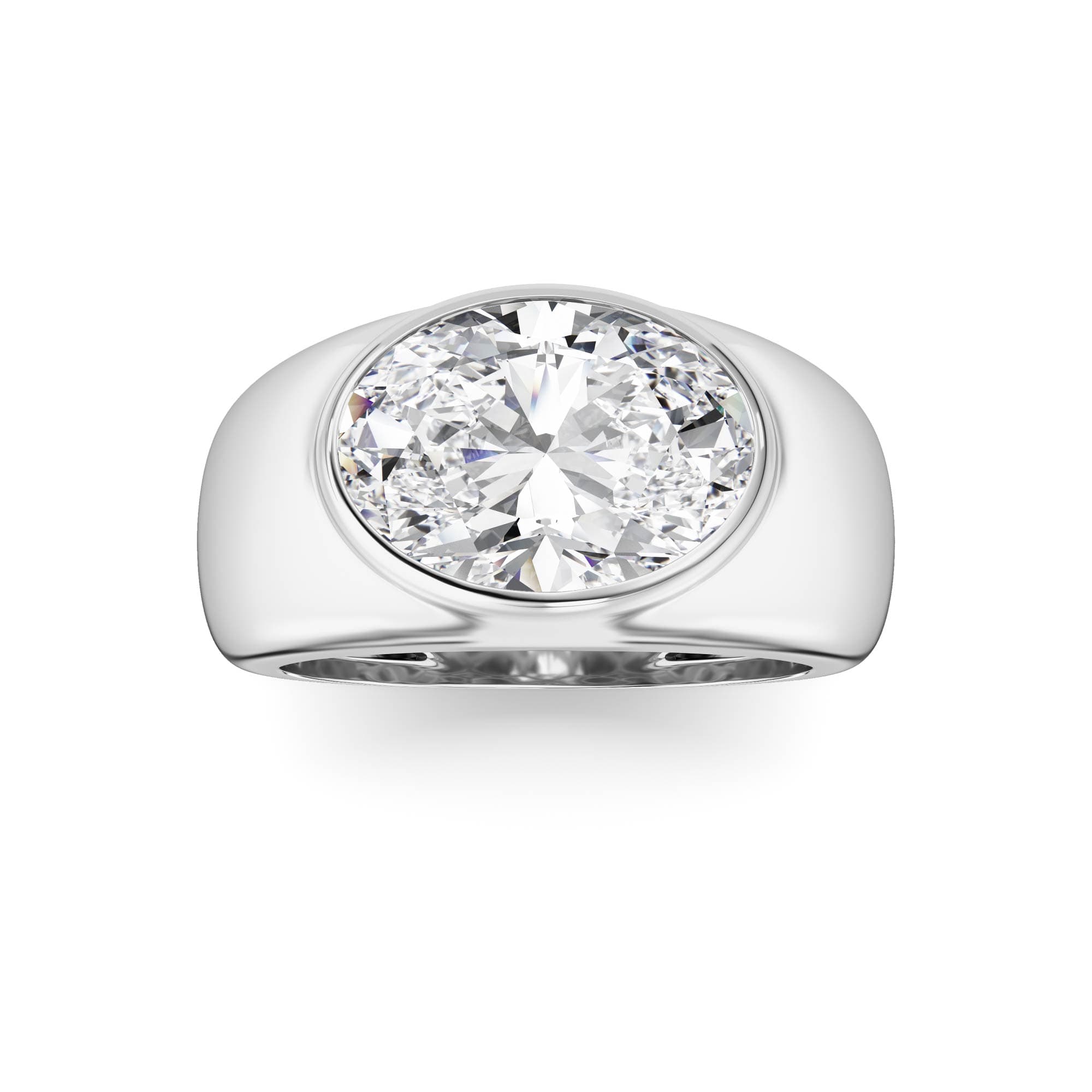 Lab Diamond Fine Ring — 3 ct total weight in 14k white gold · product view 1