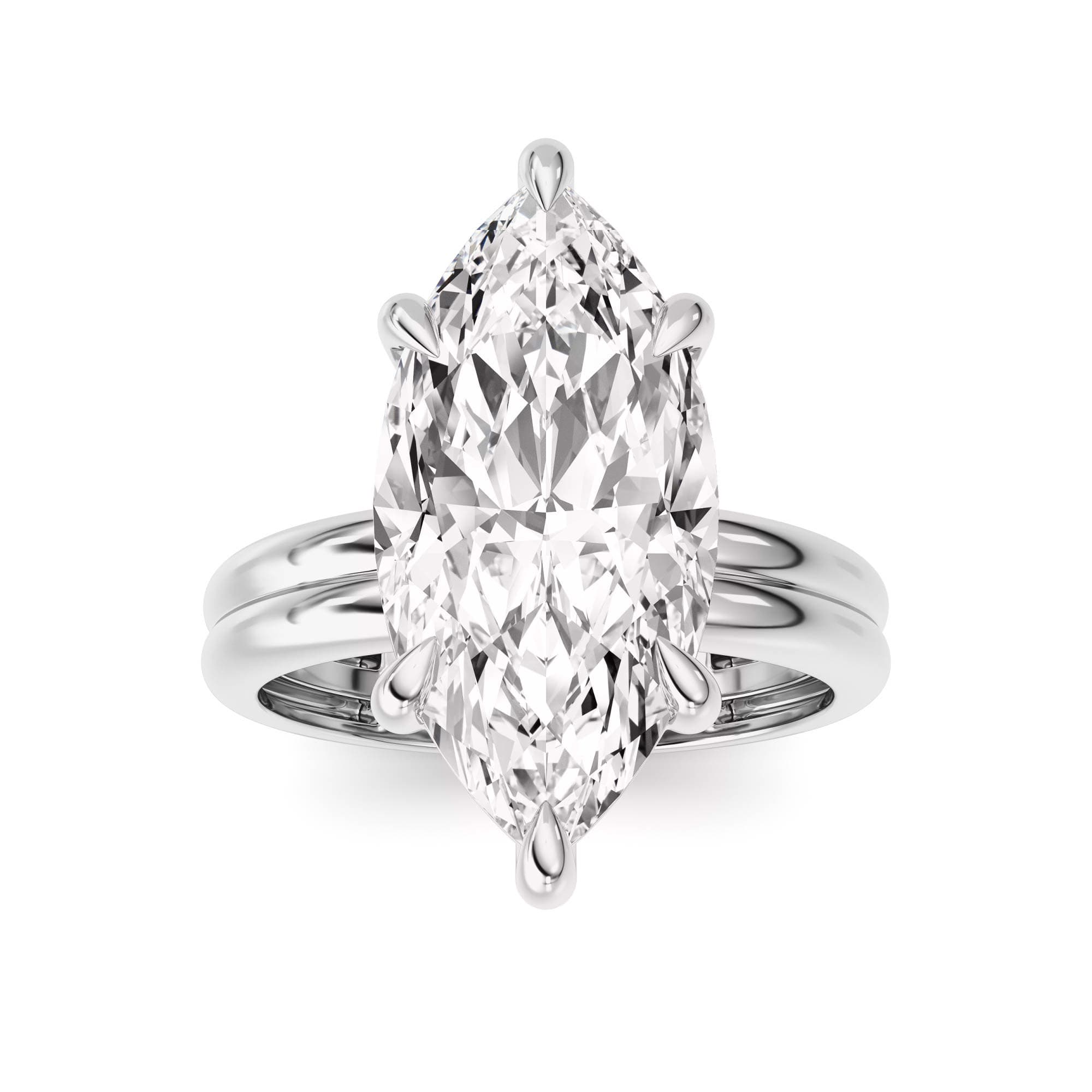 Lab Diamond Fine Ring — 4.05 ct total weight in 14k white gold · product view 1