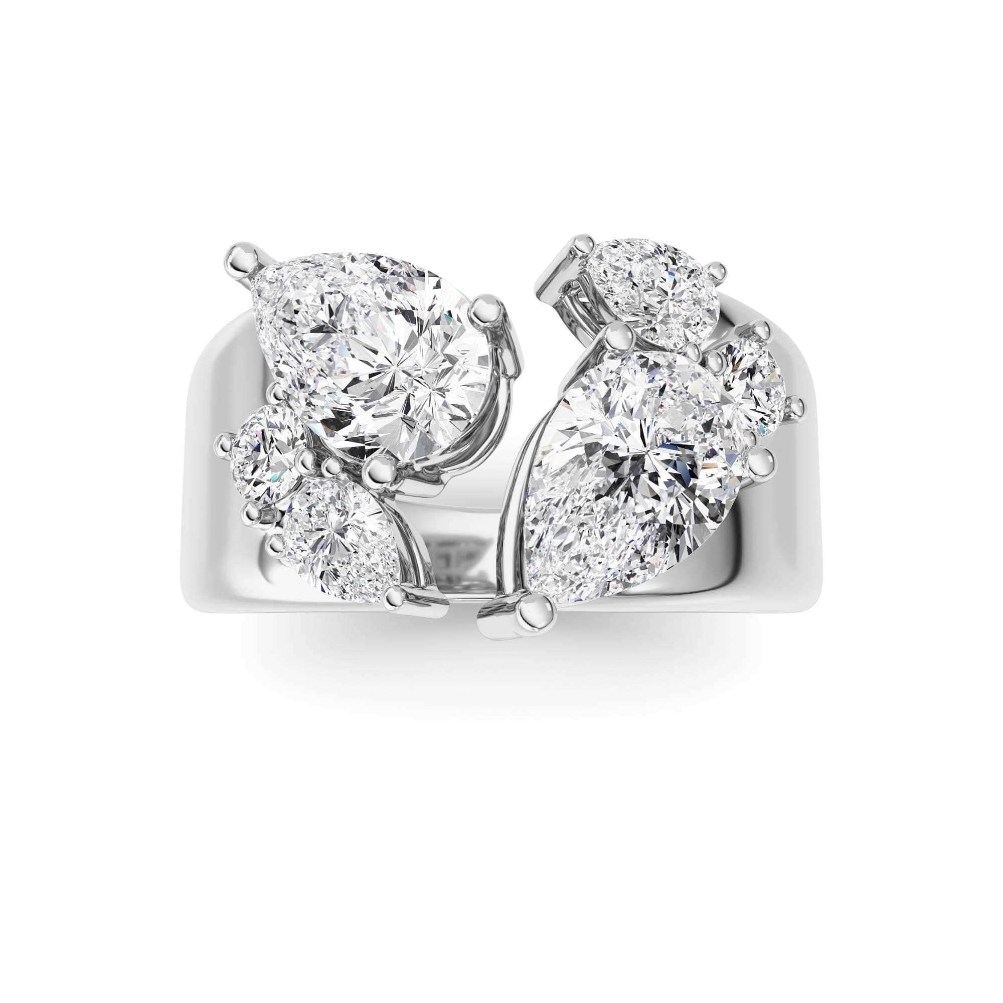 Lab Diamond Fine Ring — 2.5 ct total weight in 14k white gold · product view 1