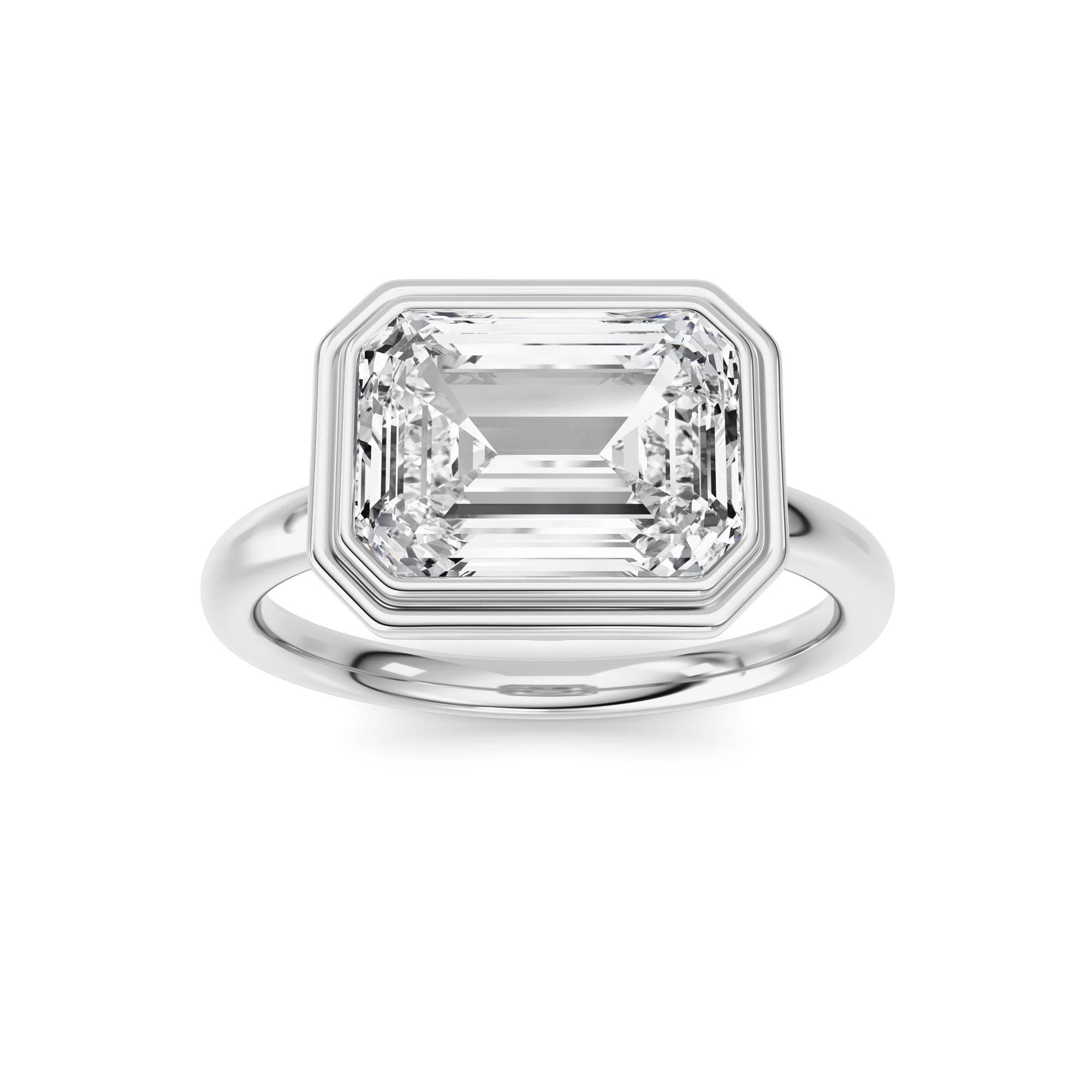 Lab Diamond Fine Ring — 3 ct total weight in 14k white gold · product view 1