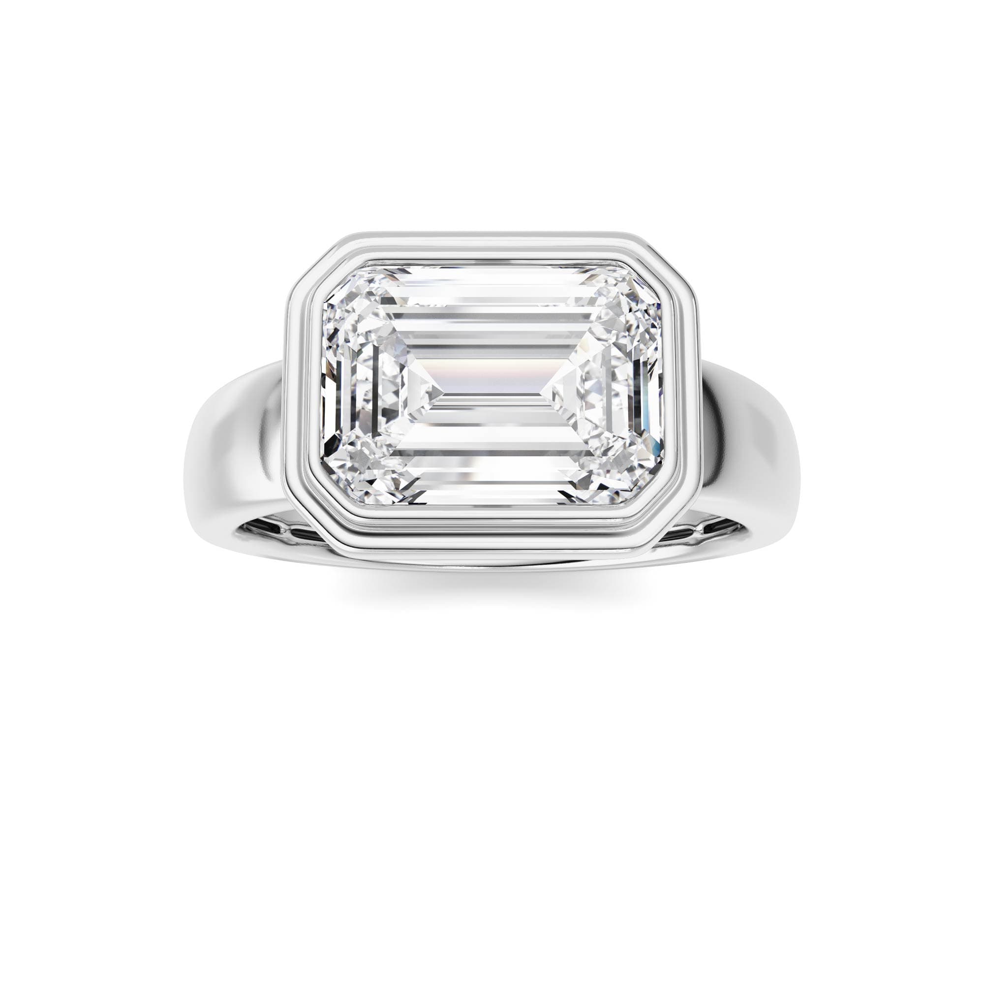 Lab Diamond Fine Ring — 3 ct total weight in 14k white gold · product view 1