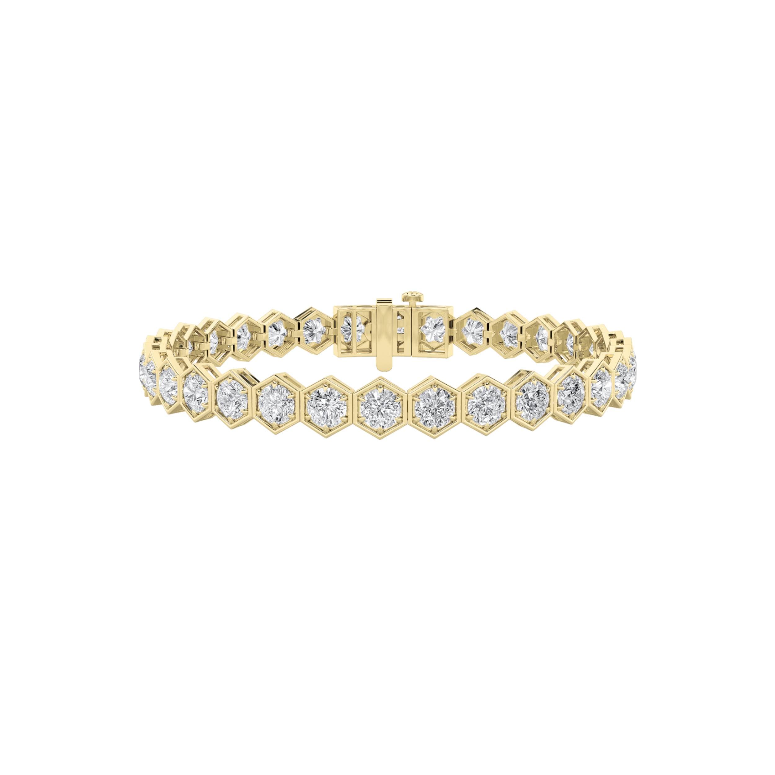 Round Lab Diamond Prong-Set Bracelet · Design 1732