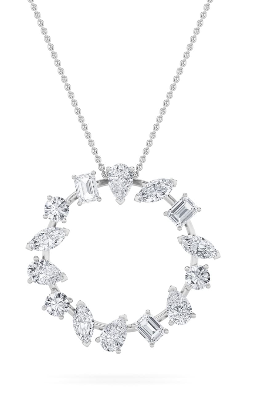 Configuration shown: 14K White Gold, 3.0000 ct total diamond weight.