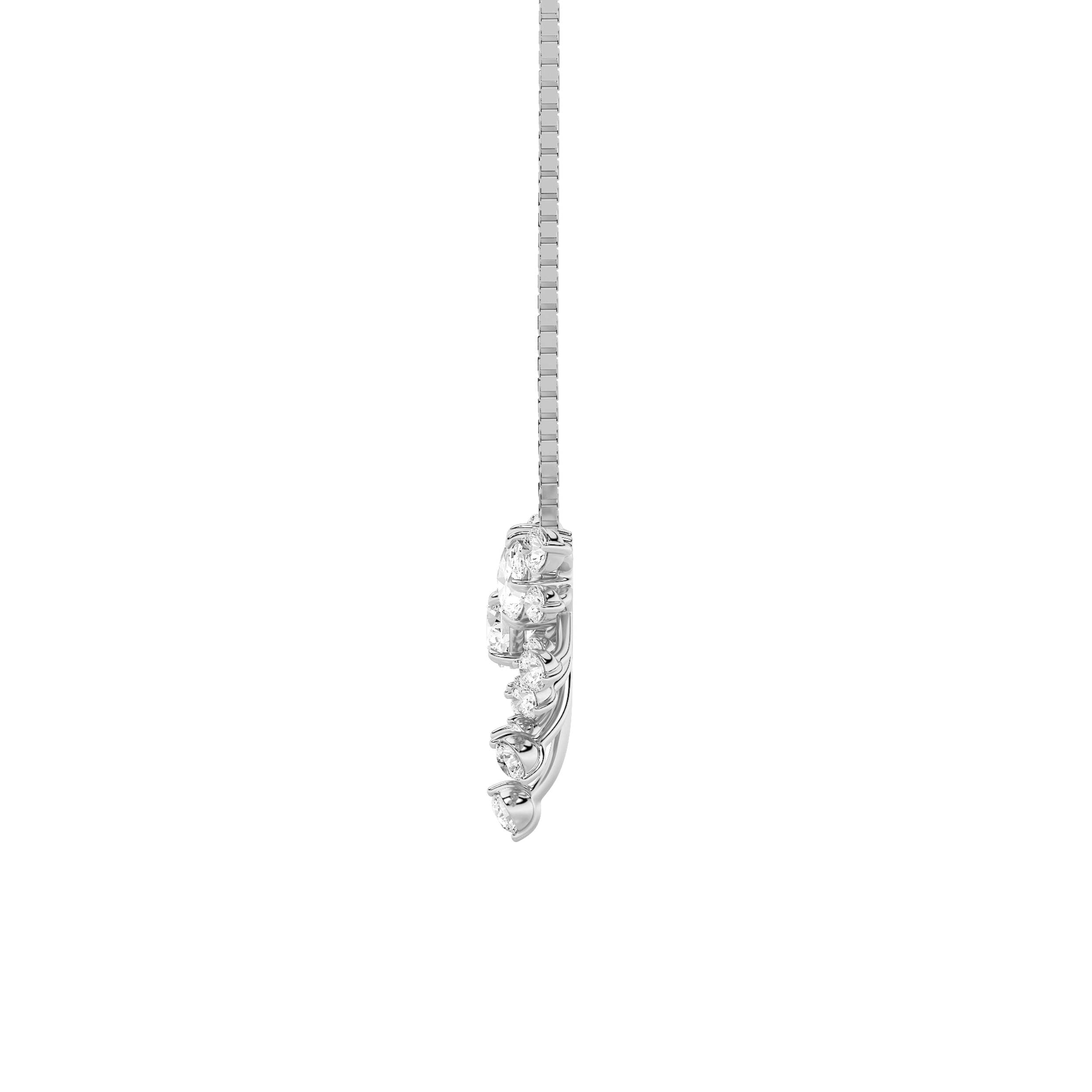 Round Lab Diamond Astralis Necklace — 3 ct total weight in 14k white gold · product view 1