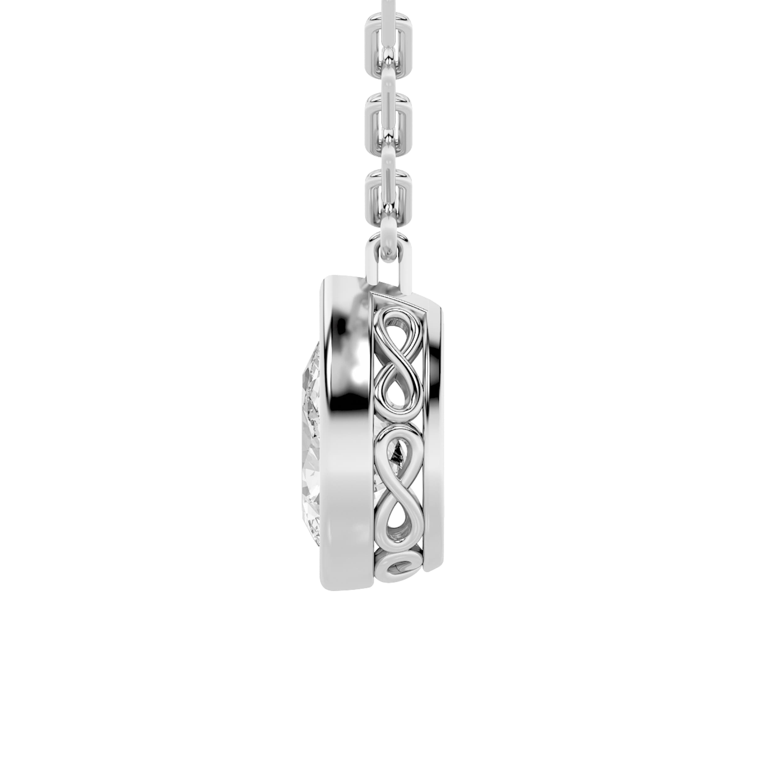Pear Lab Diamond StrataChic Collection Necklace — 2 ct total weight in 14k white gold · product view 1
