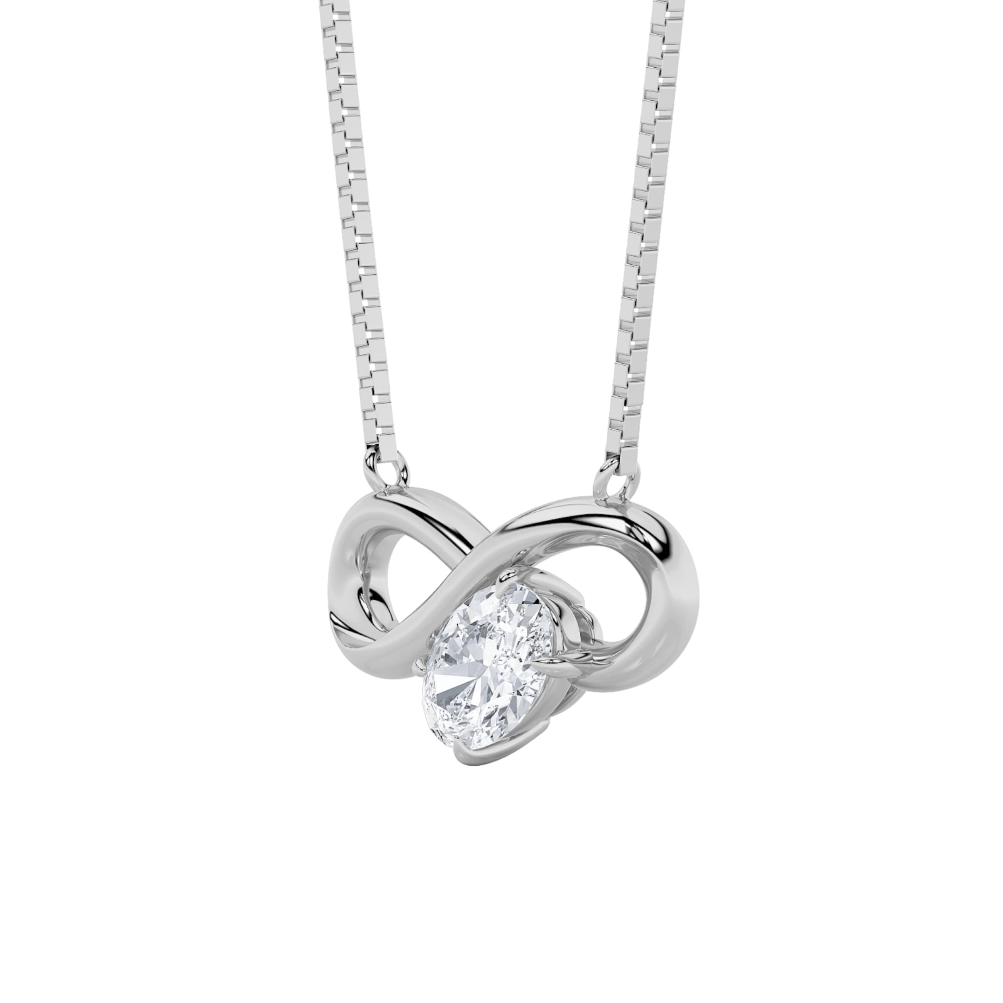 Lab Diamond Prong-Set Necklace — 0.5 ct total weight · product view 1