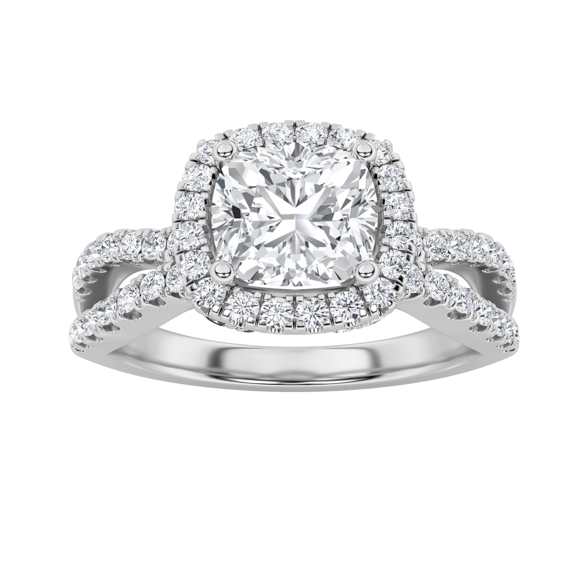 Configuration shown: 14K White Gold, 2.0000 ct total diamond weight.