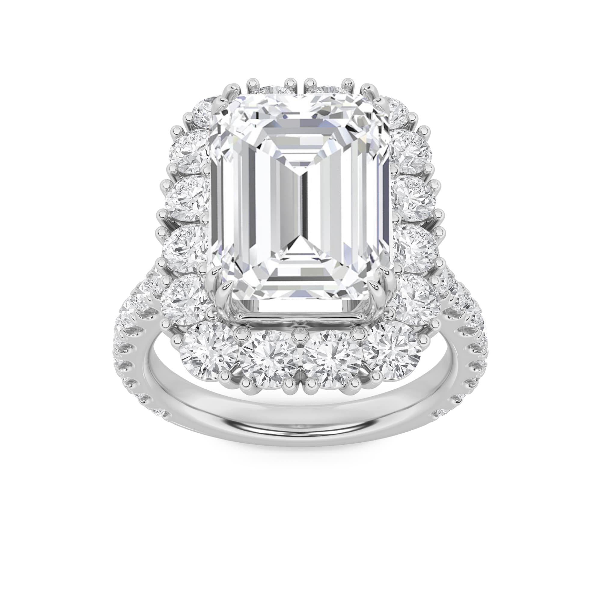Configuration shown: 14K White Gold, 7.2500 ct total diamond weight.