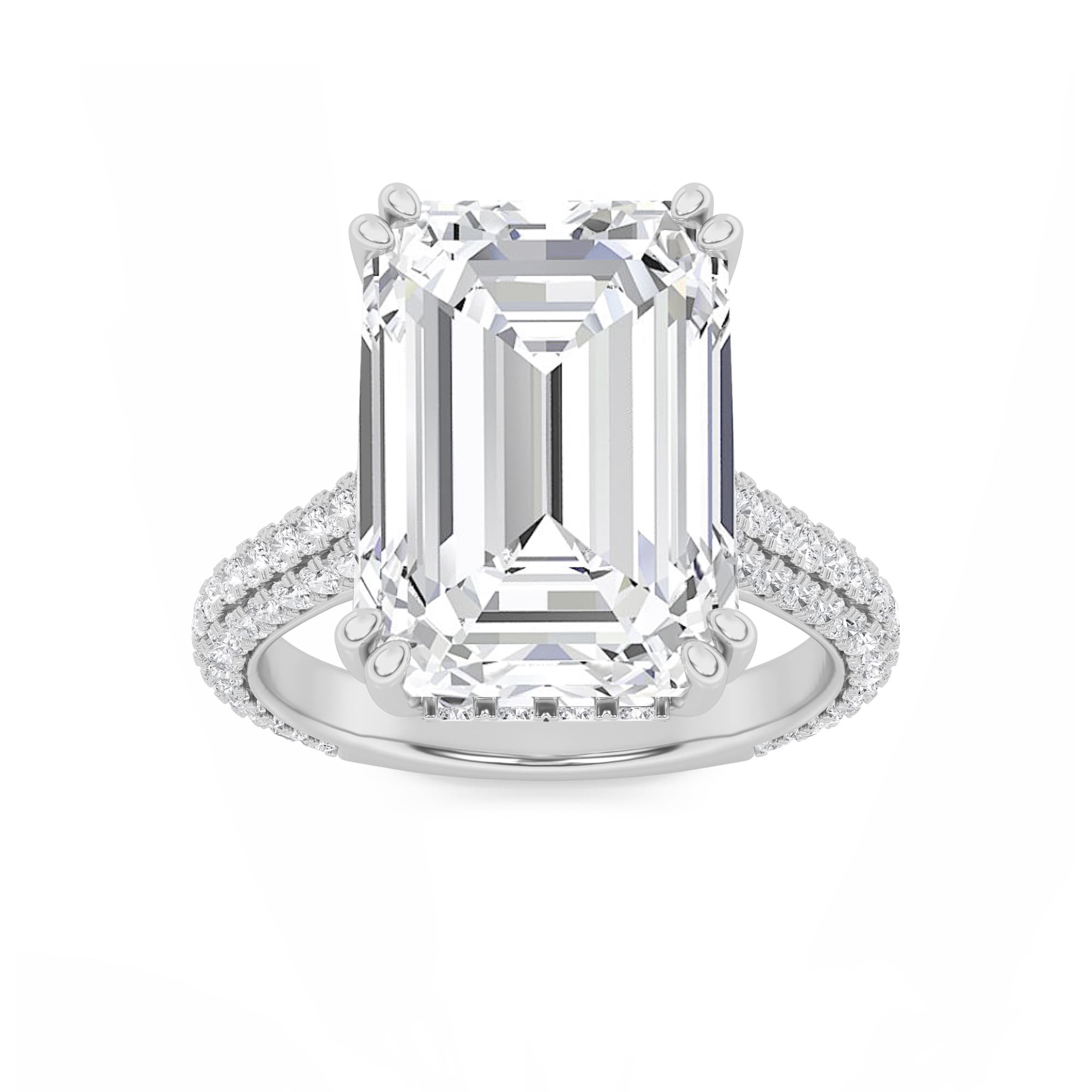 Configuration shown: 14K White Gold, 8.0000 ct total diamond weight.