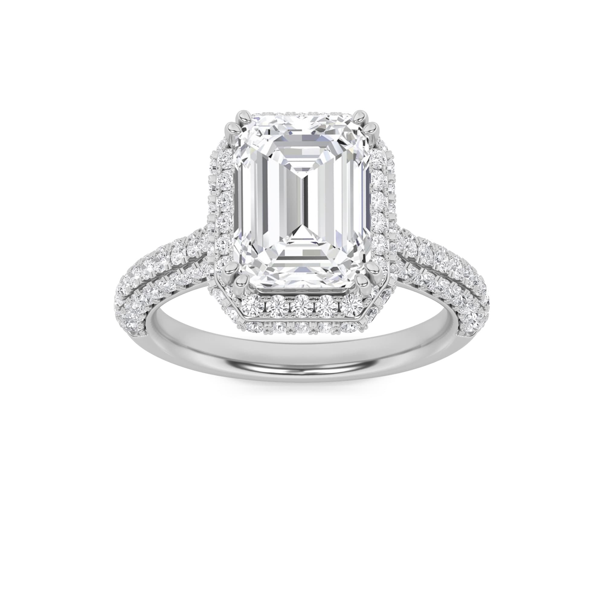 Configuration shown: 14K White Gold, 3.0000 ct total diamond weight.