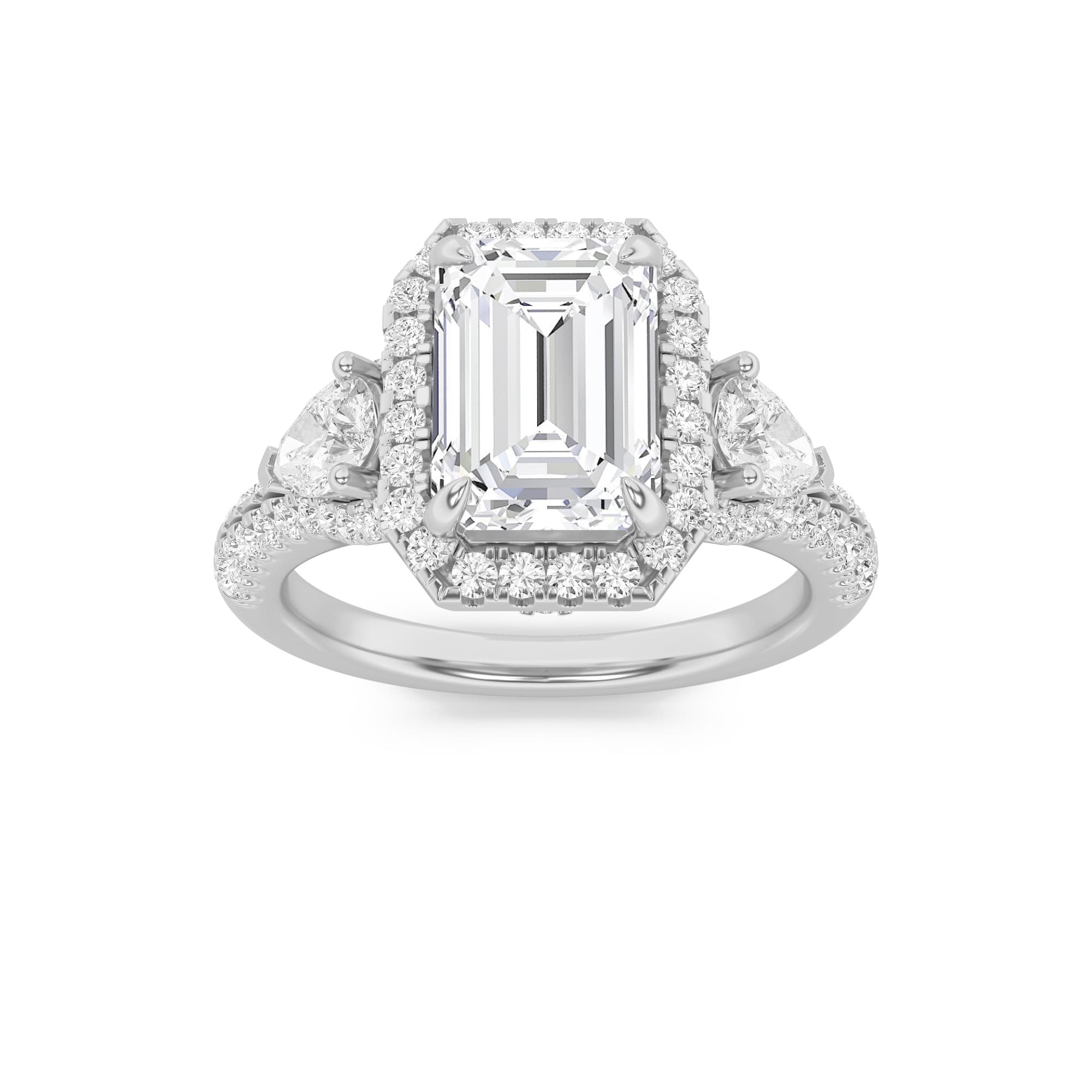 Configuration shown: 14K White Gold, 3.0000 ct total diamond weight.