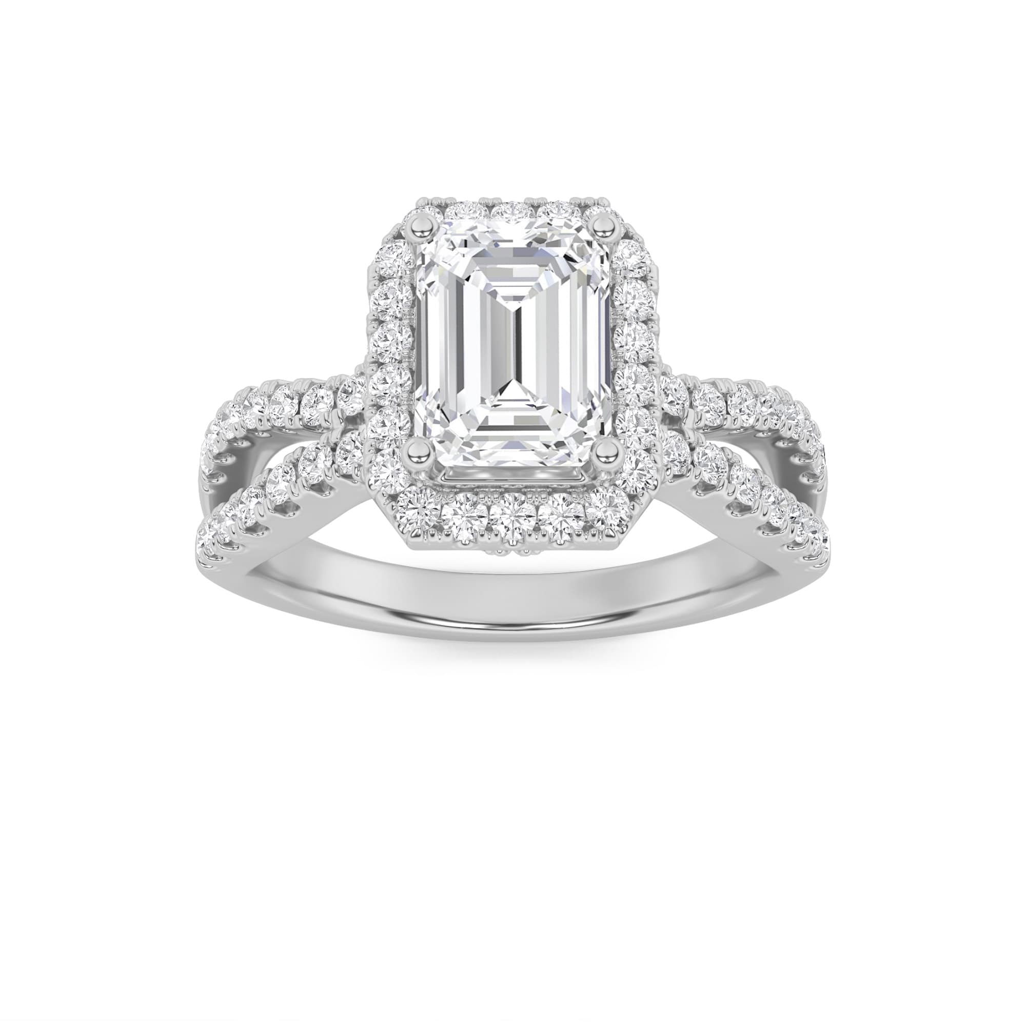 Configuration shown: 14K White Gold, 2.0000 ct total diamond weight.