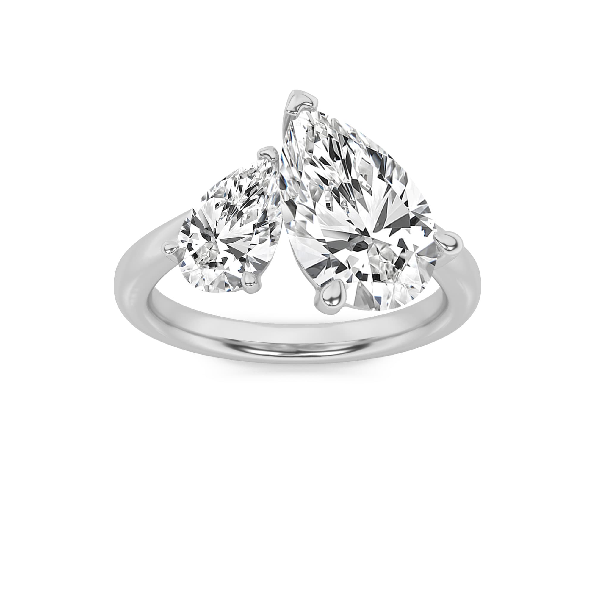Pear Lab Diamond Toi etMoi Engagement Ring — 3 ct total weight in 14k white gold · product view 1