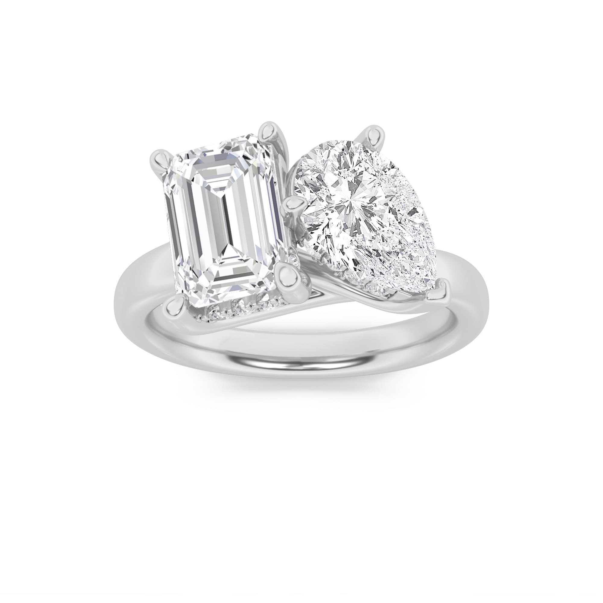 Configuration shown: 14K White Gold, 3.0000 ct total diamond weight.