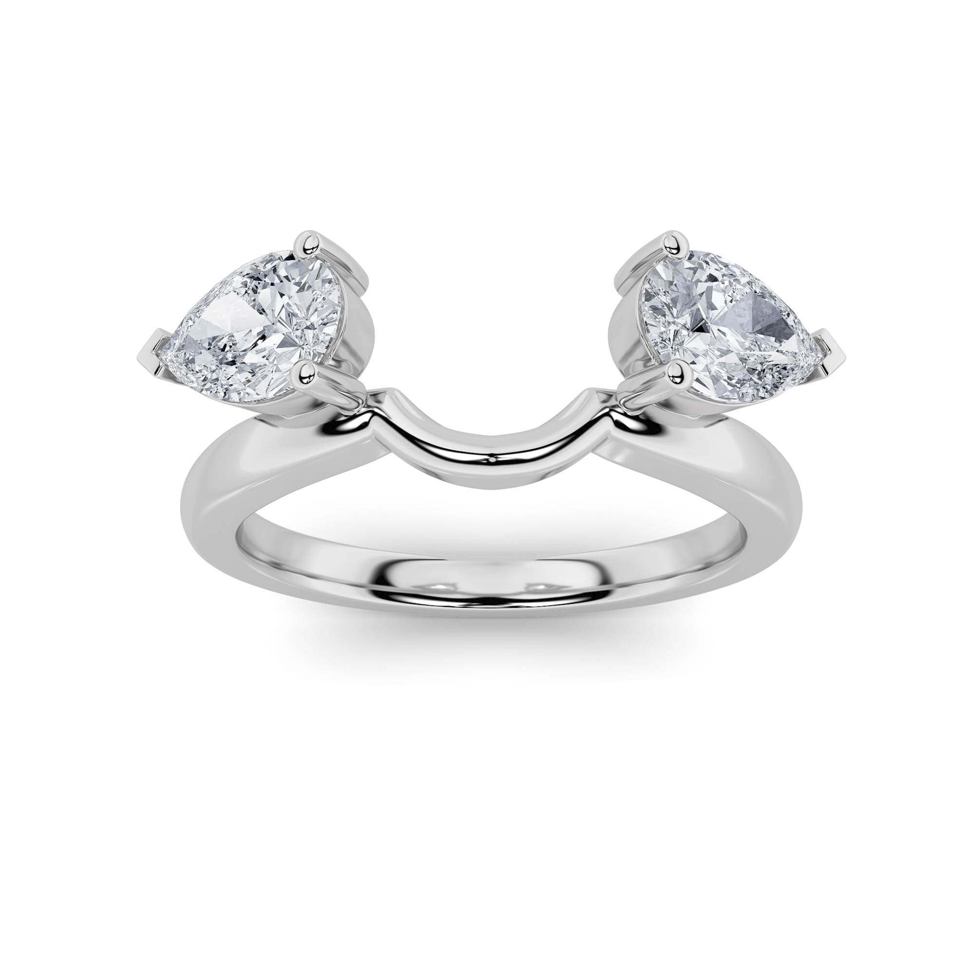 Pear Lab Diamond Wrap Ring — 1 ct total weight in 14k white gold · product view 1