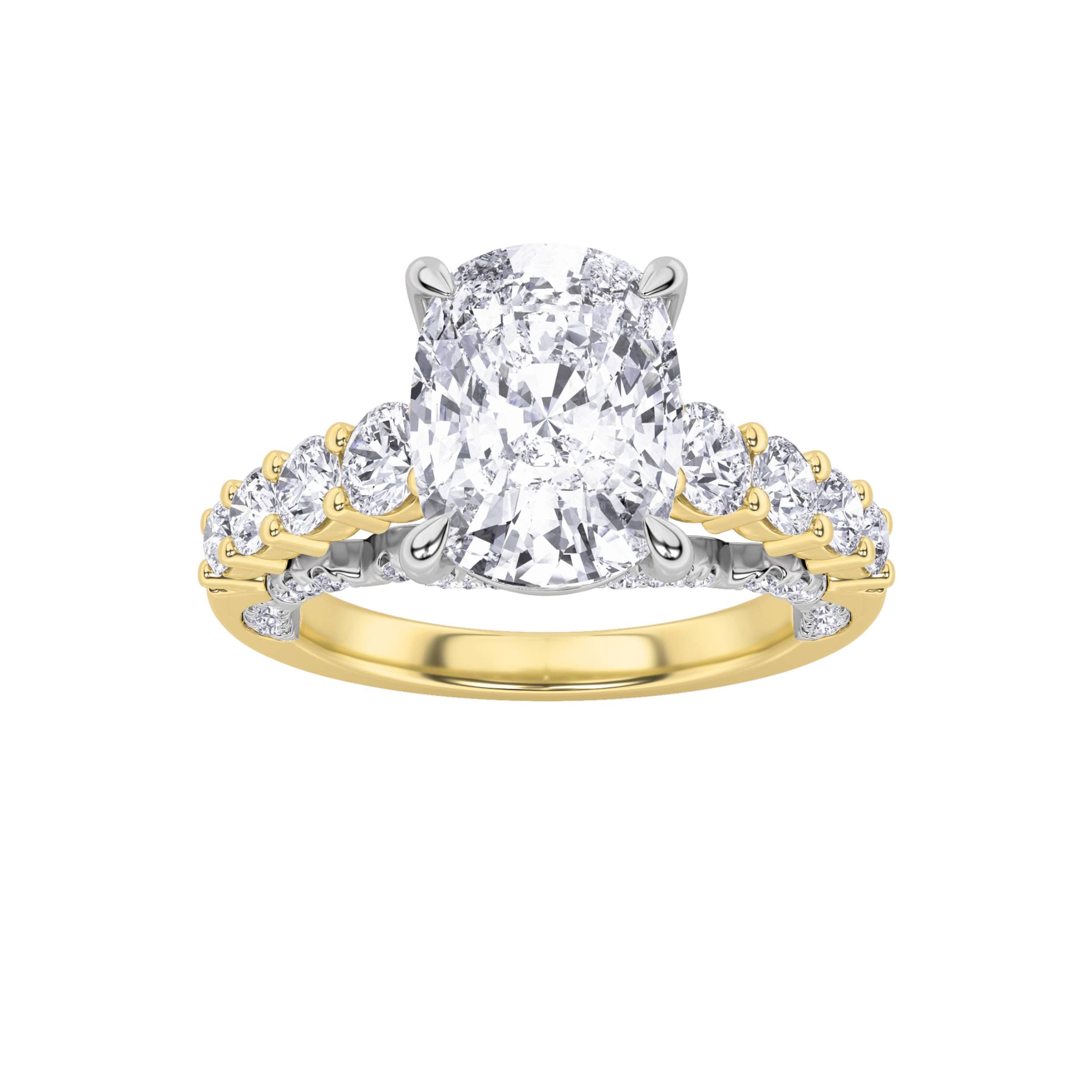 Configuration shown: 14K Yellow Gold, 4.0000 ct total diamond weight.
